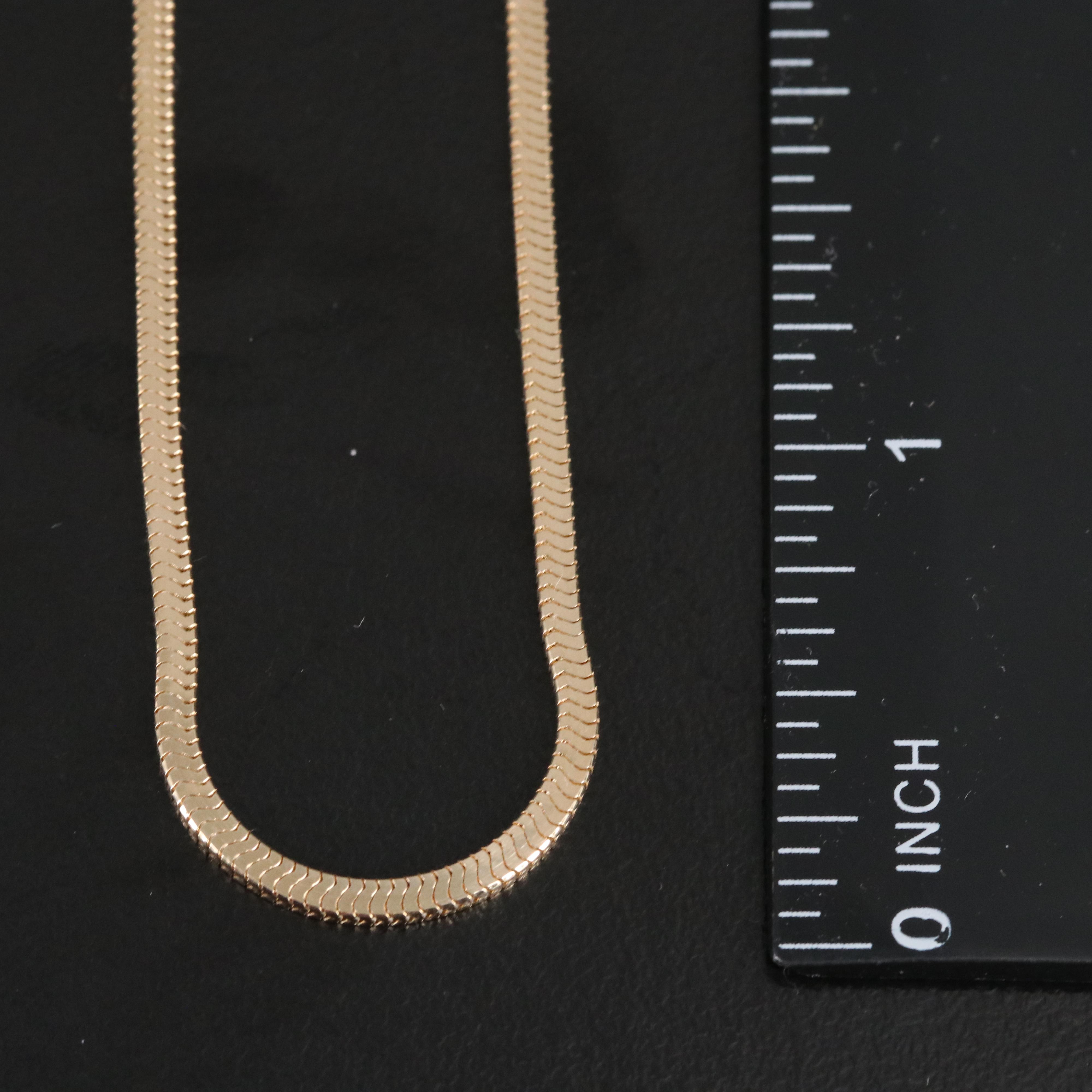 14K Rectangular Snake Chain Necklace