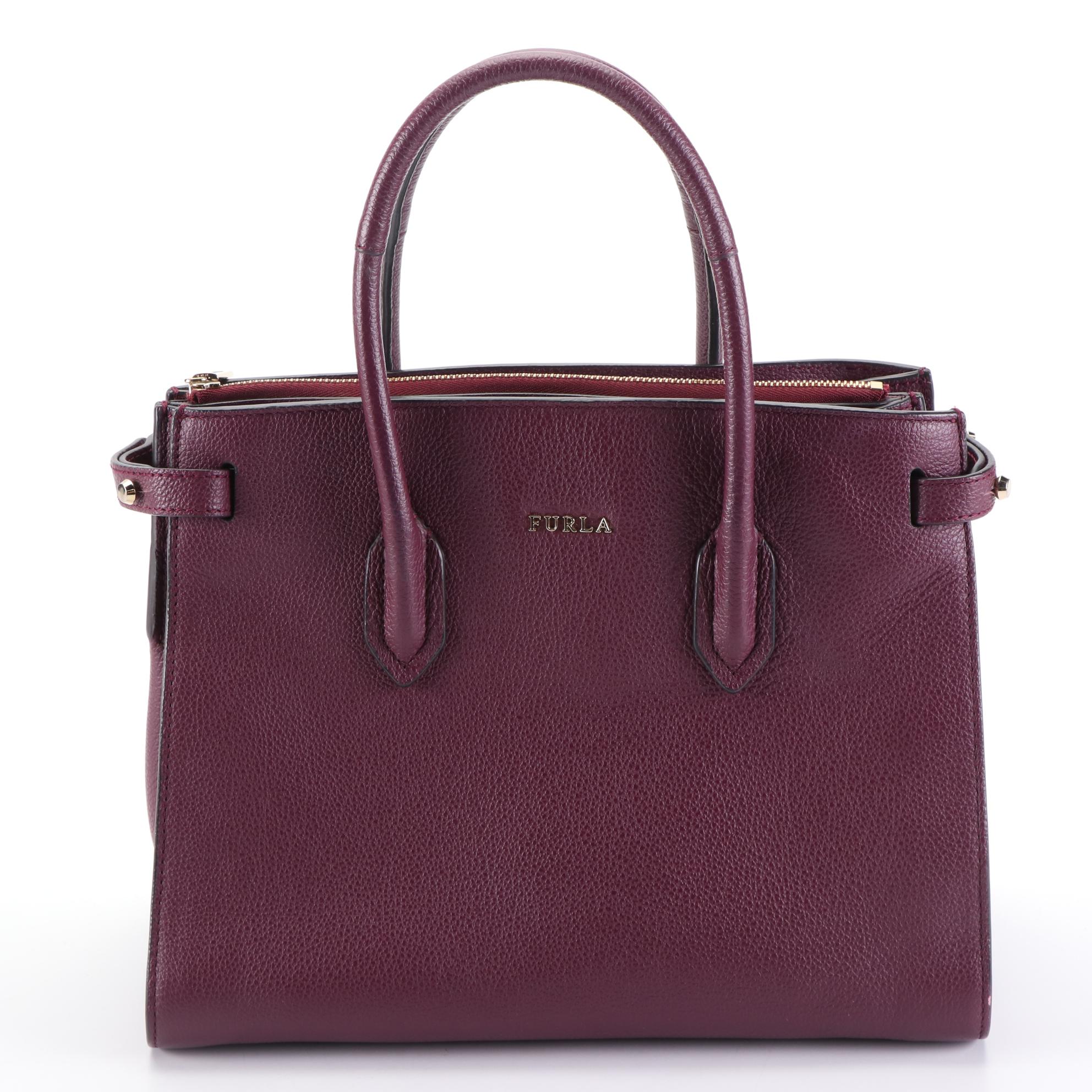 Tory Burch Grain Leather Shoulder Bag and Furla Grain Leather Two-Way Bag