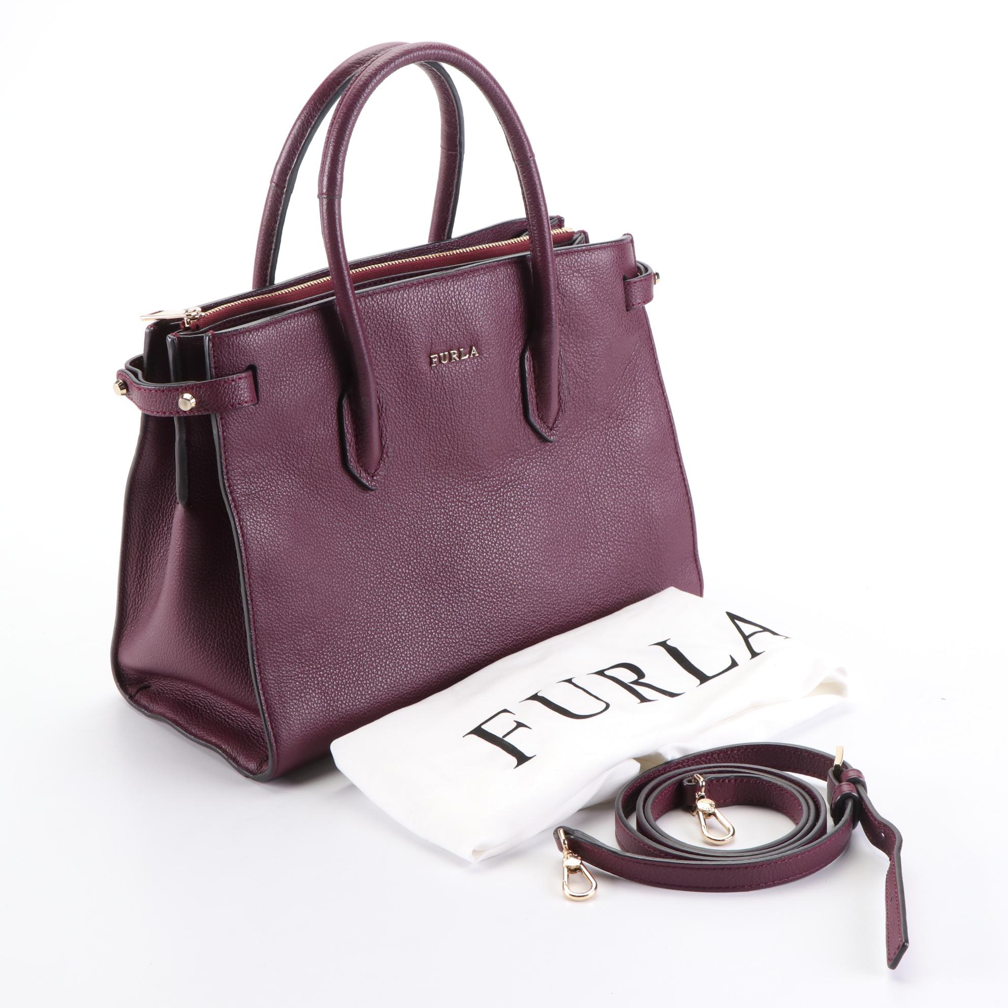 Tory Burch Grain Leather Shoulder Bag and Furla Grain Leather Two-Way Bag