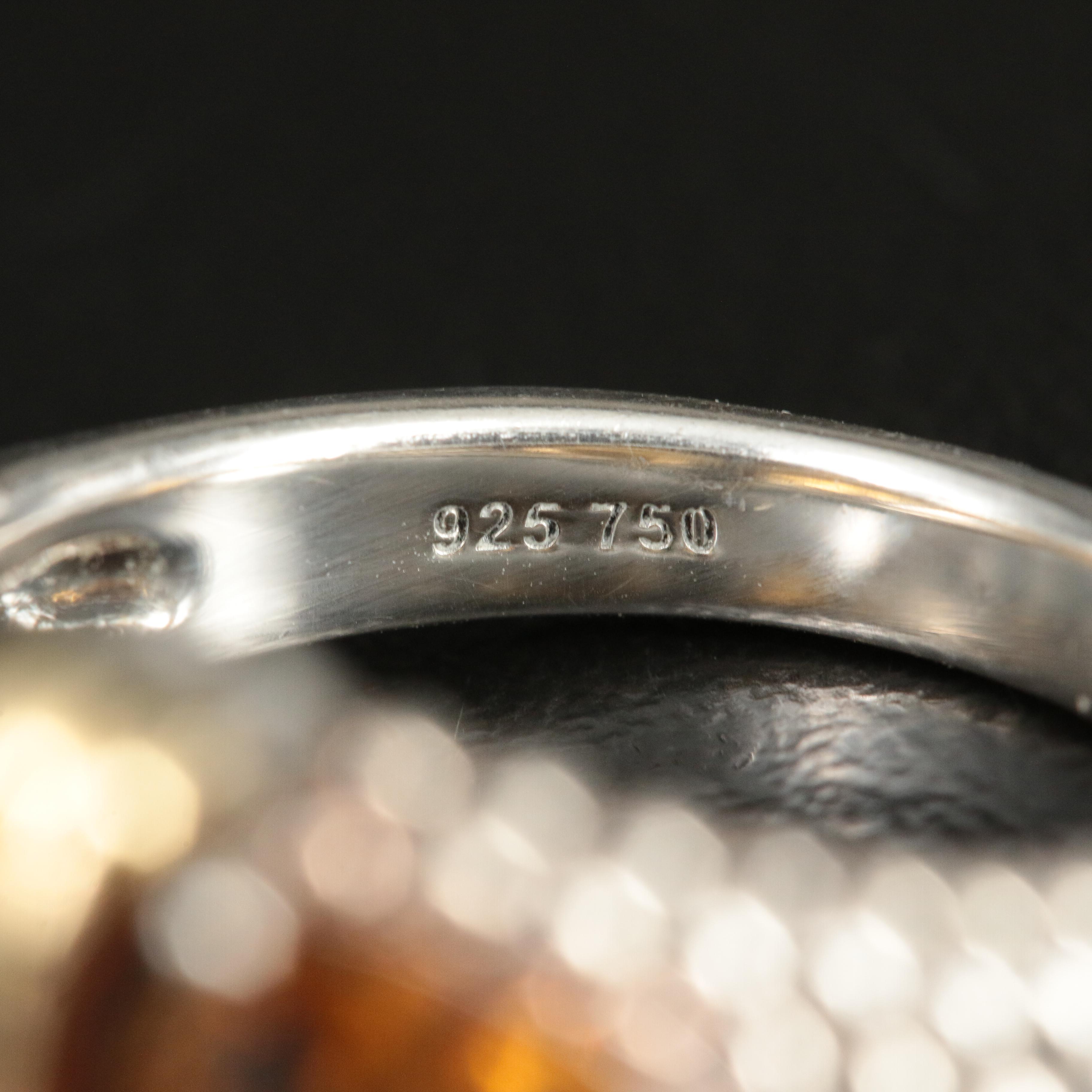 Lagos "Treasure Chest" Sterling, 18K and Citrine Ring