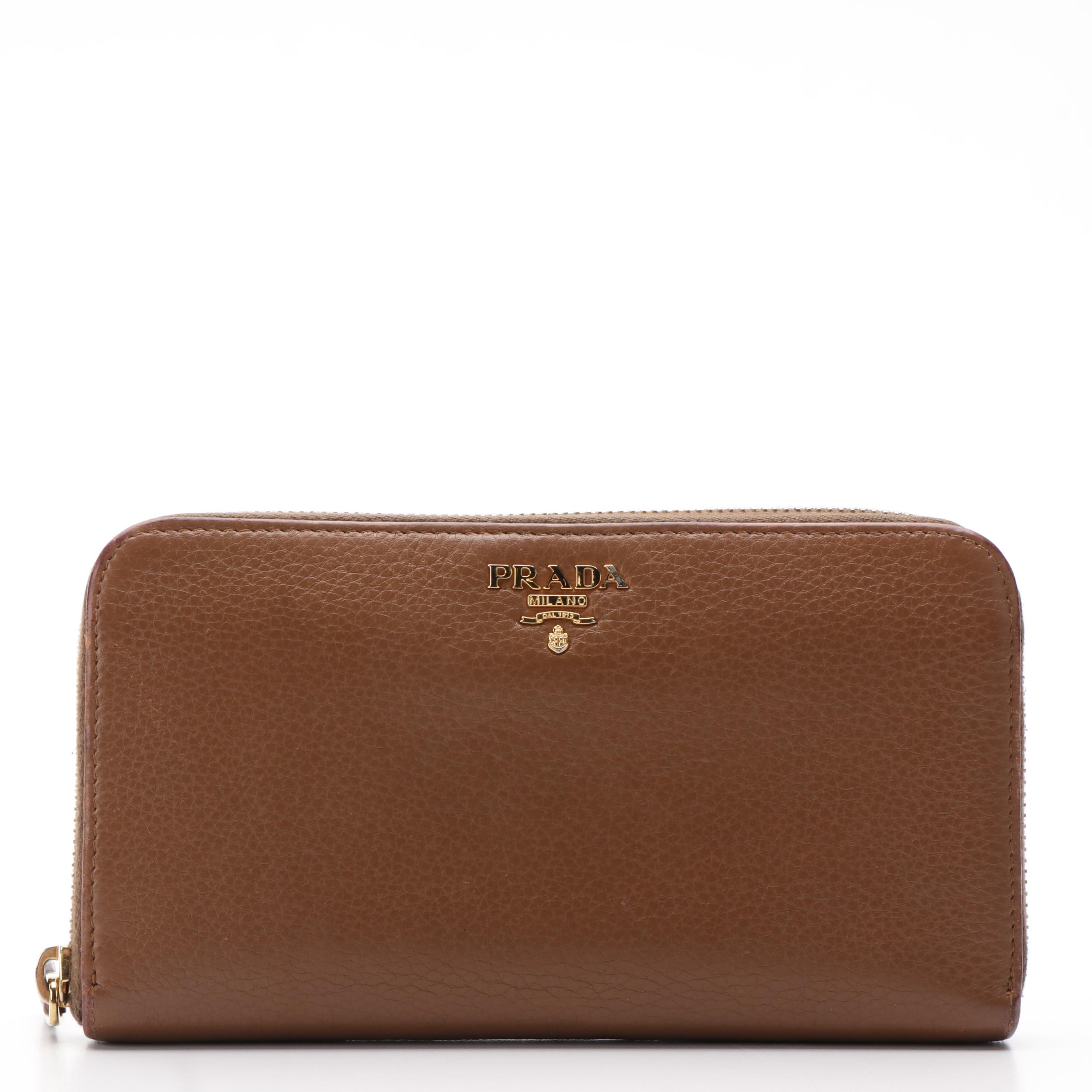 Prada Long Wallet in Vitello Phenix Leather