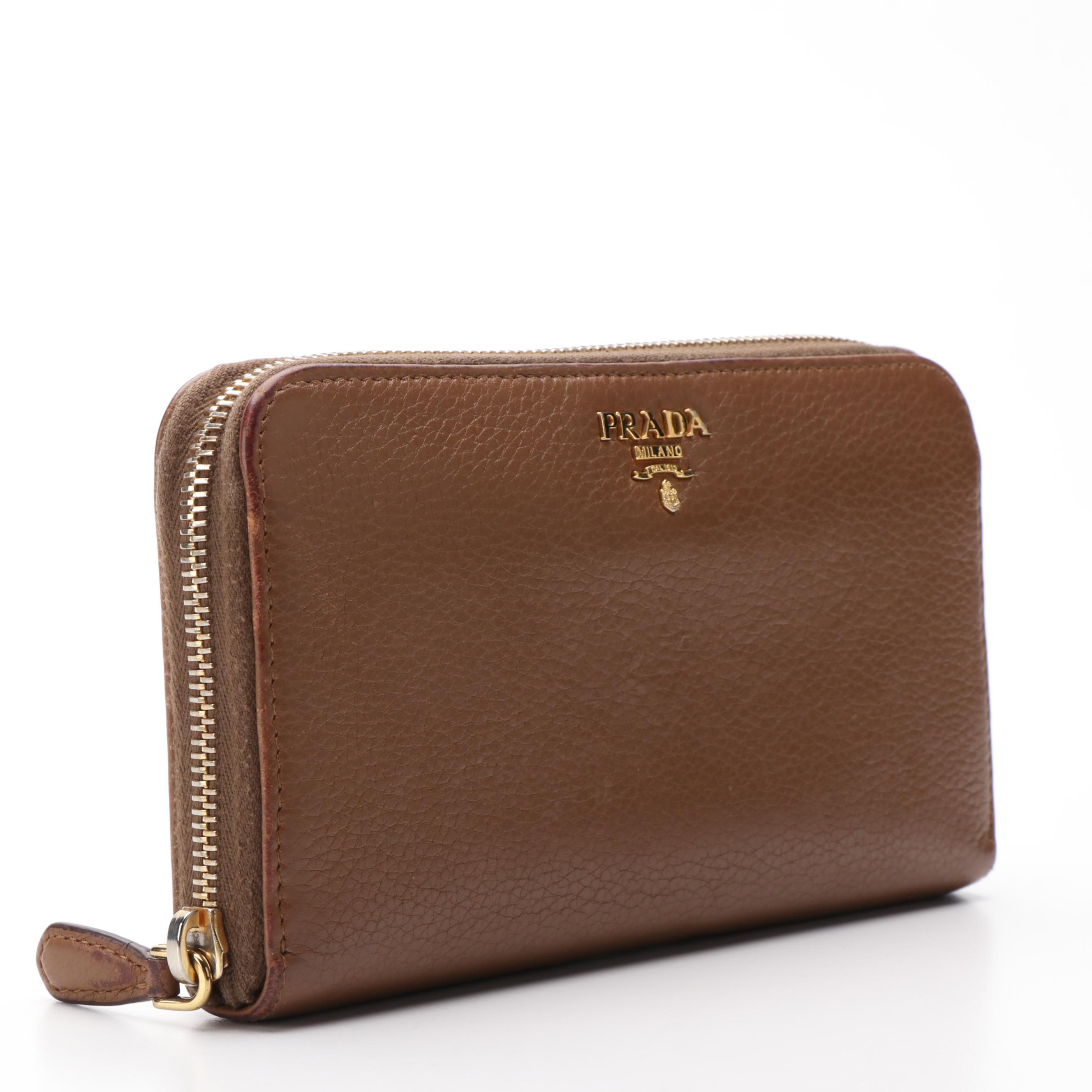 Prada Long Wallet in Vitello Phenix Leather