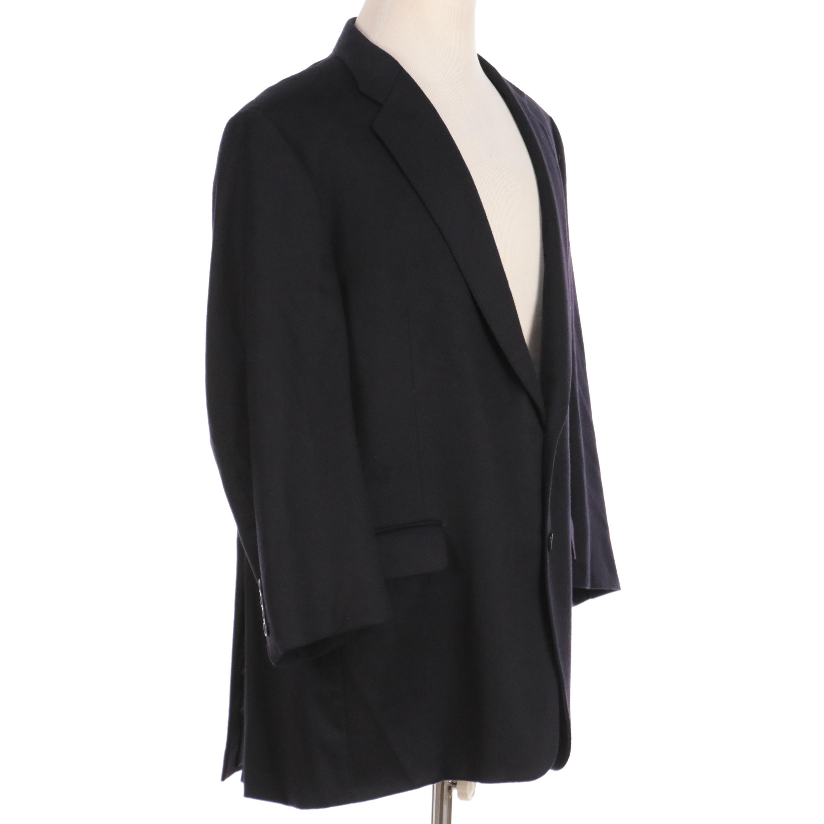 Burberry London Blazer Jacket in Navy Blue Cashmere