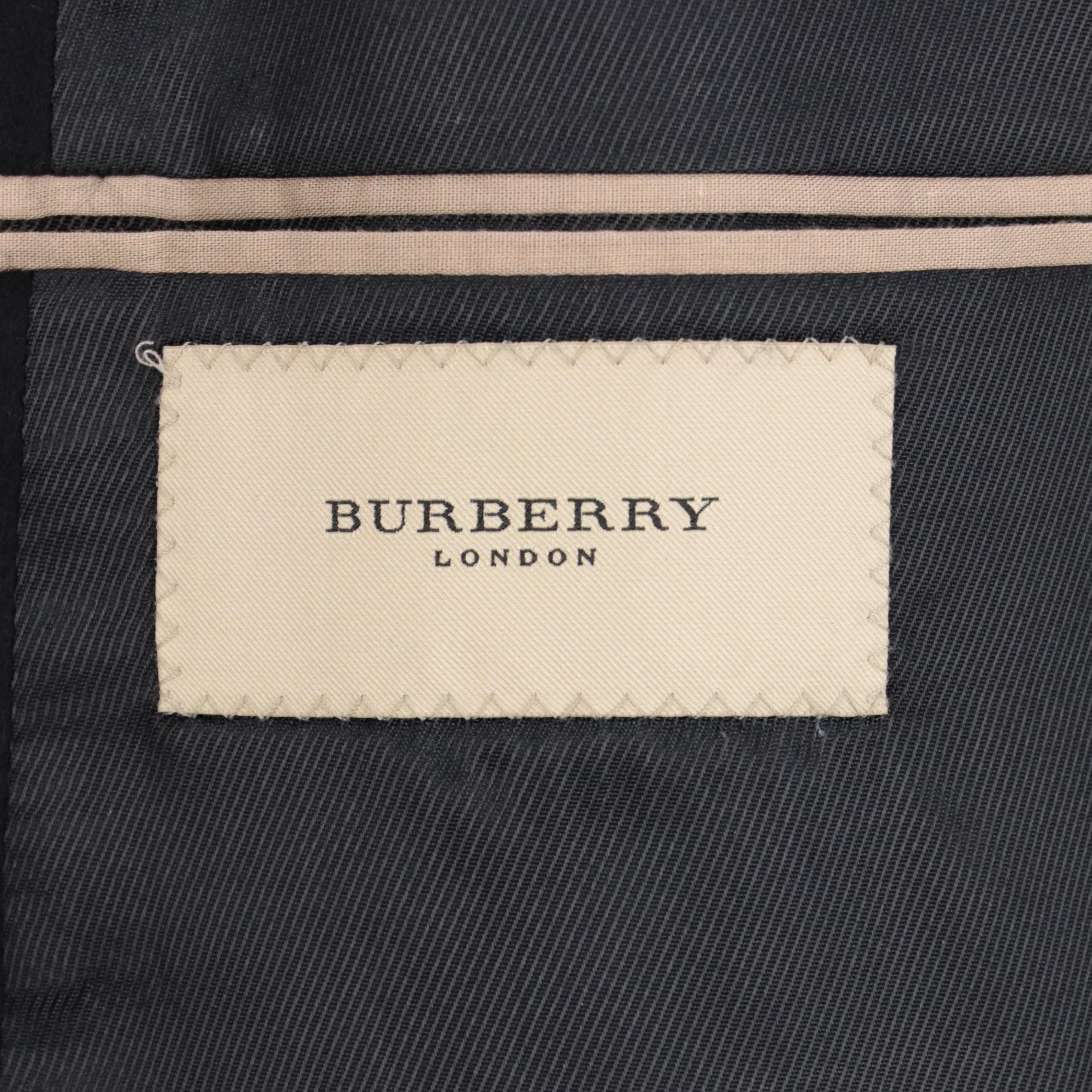 Burberry London Blazer Jacket in Navy Blue Cashmere