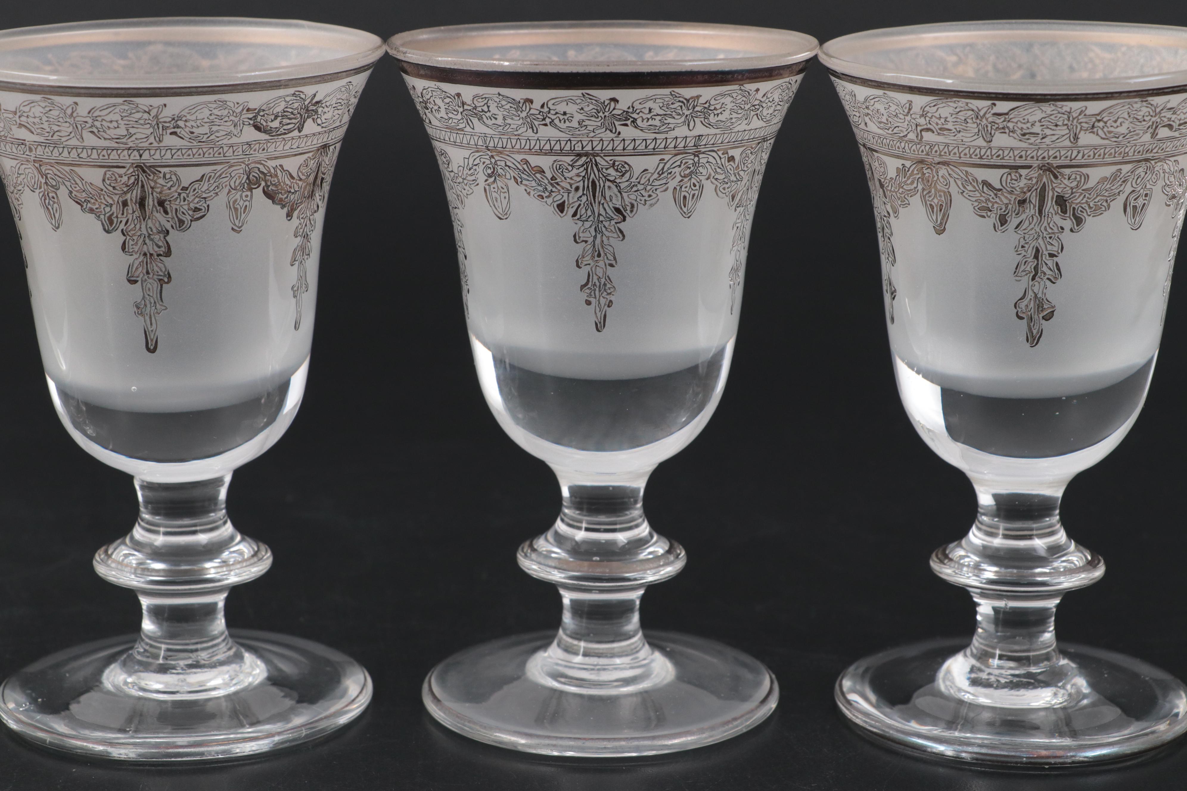 Wilcox International Silver Serving Tray and Wine Glasses EBTH