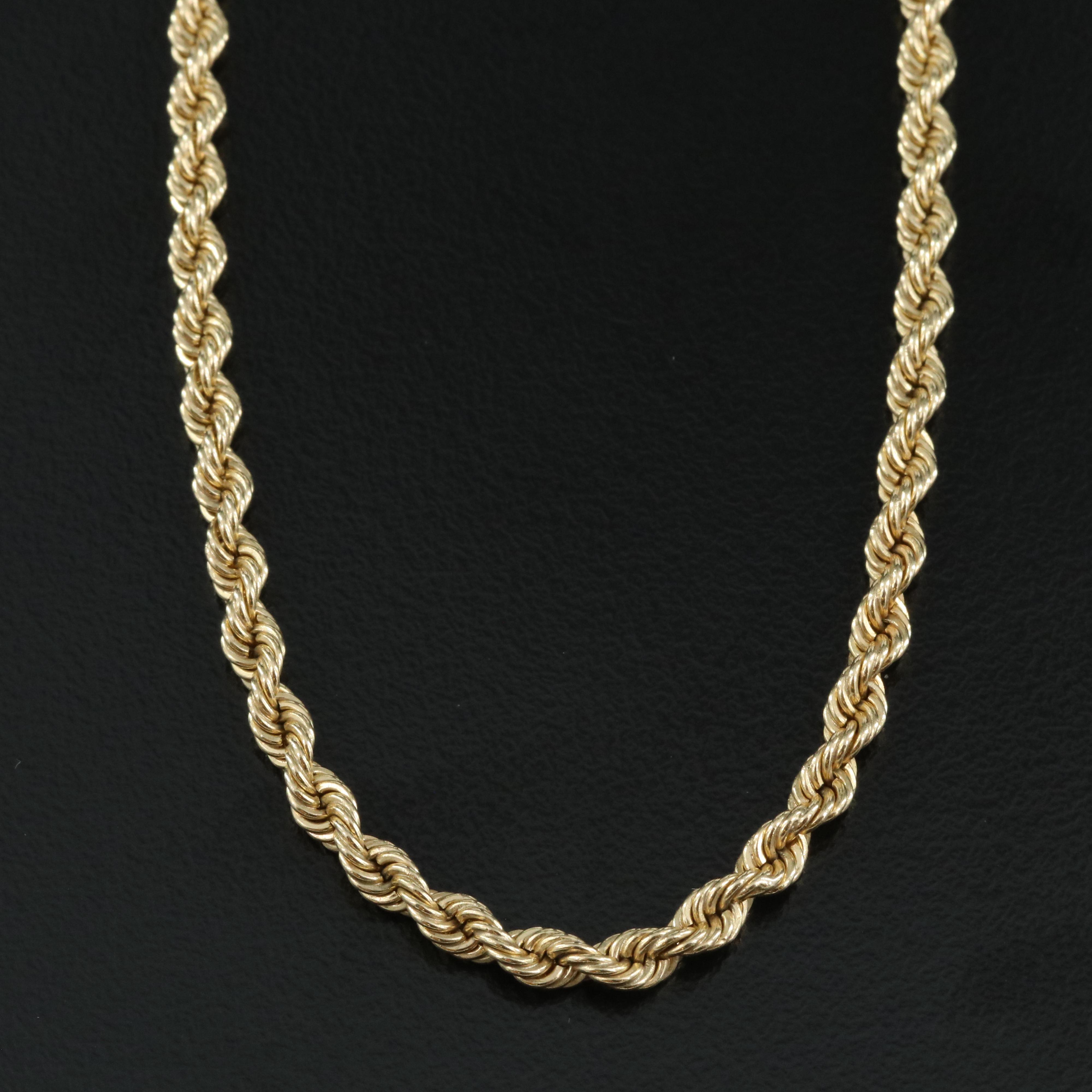 14K Gold Rope Necklace