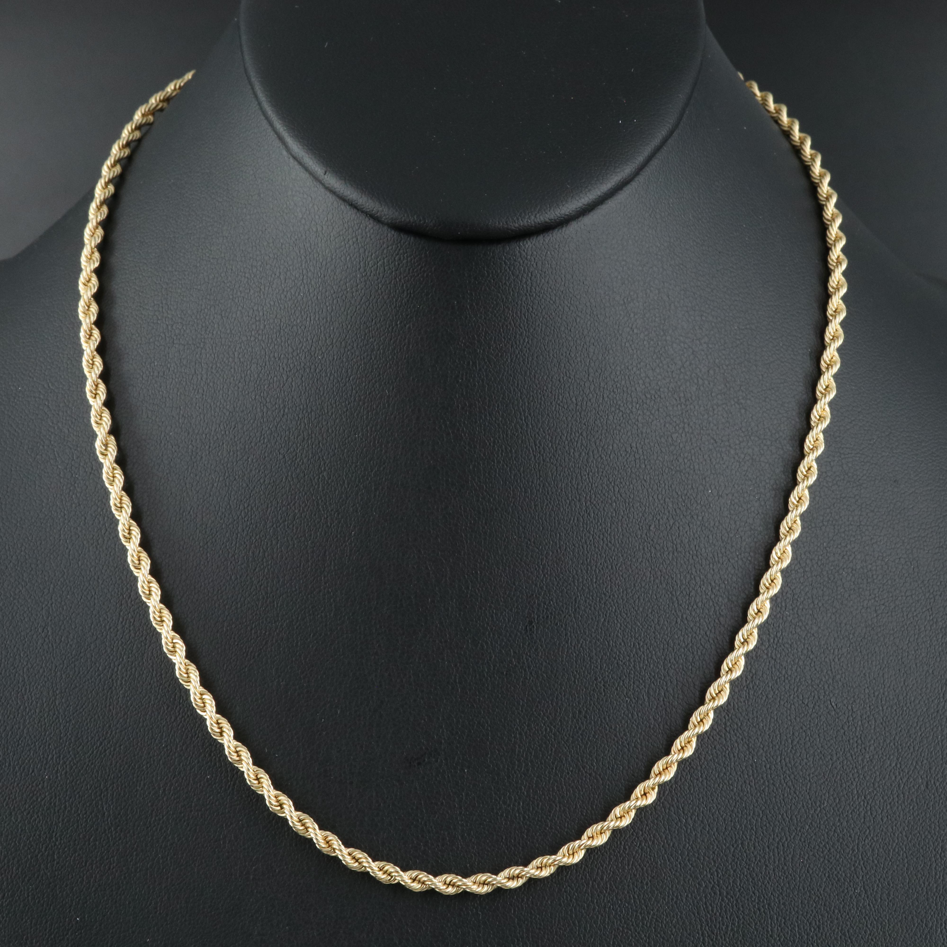 14K Gold Rope Necklace
