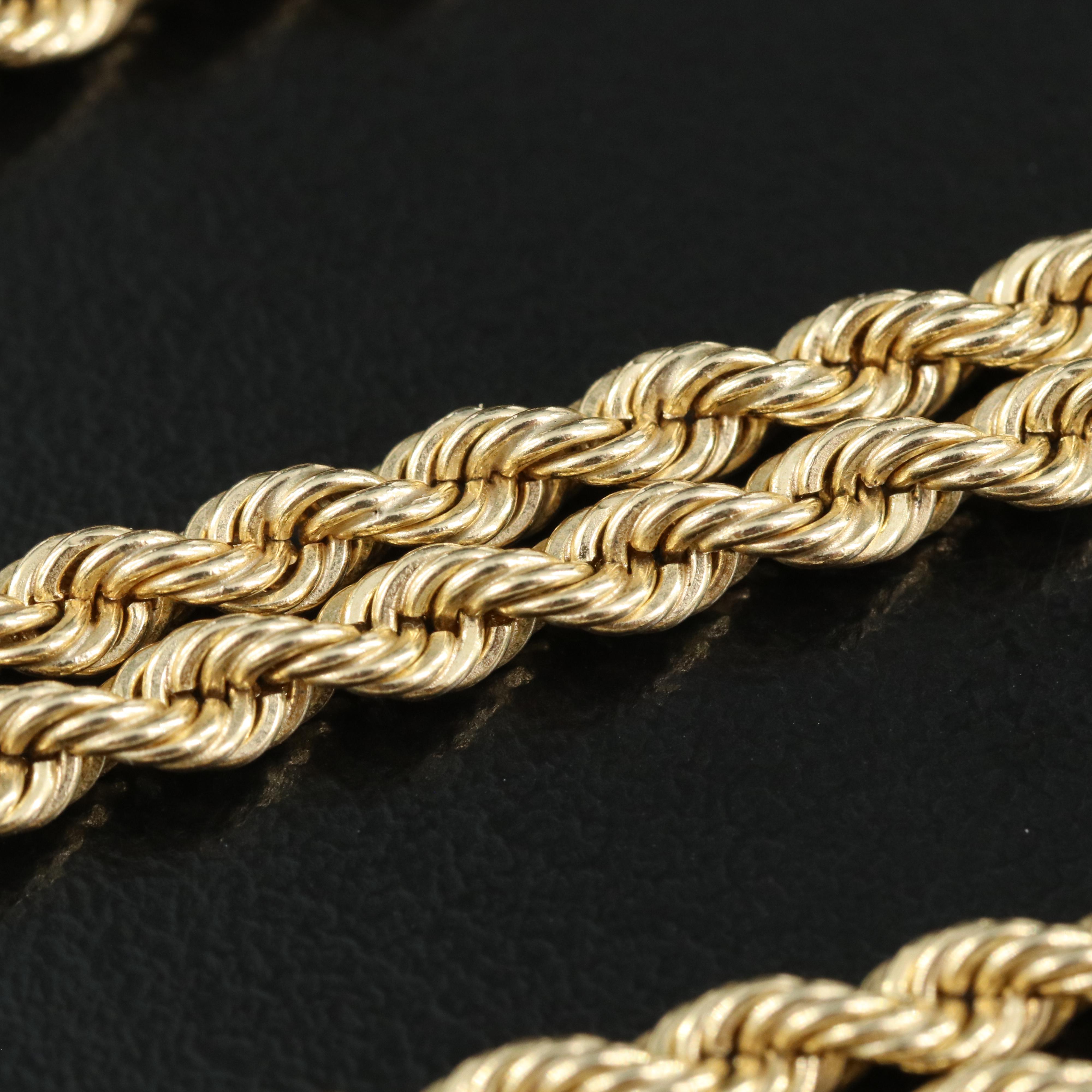 14K Gold Rope Necklace