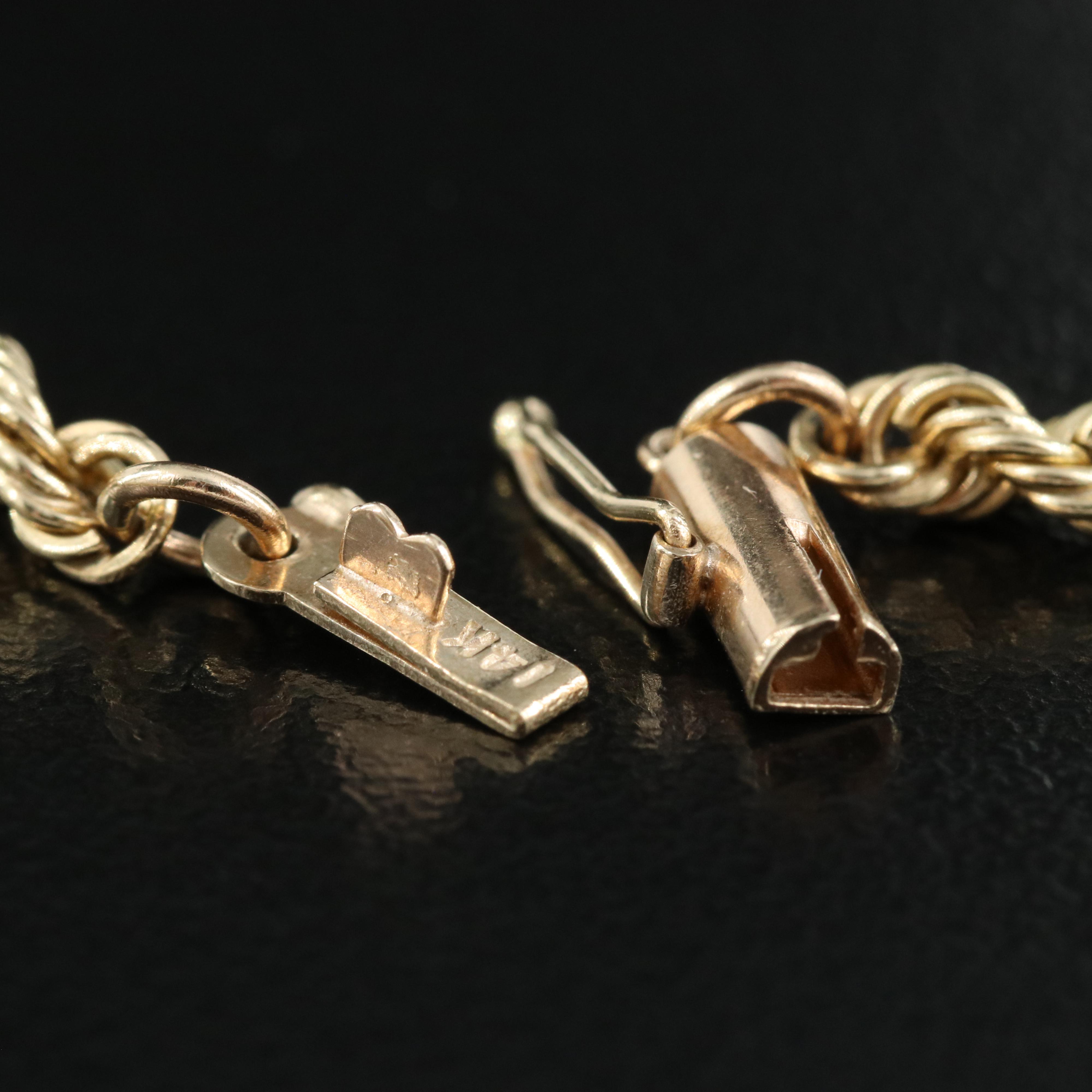14K Gold Rope Necklace