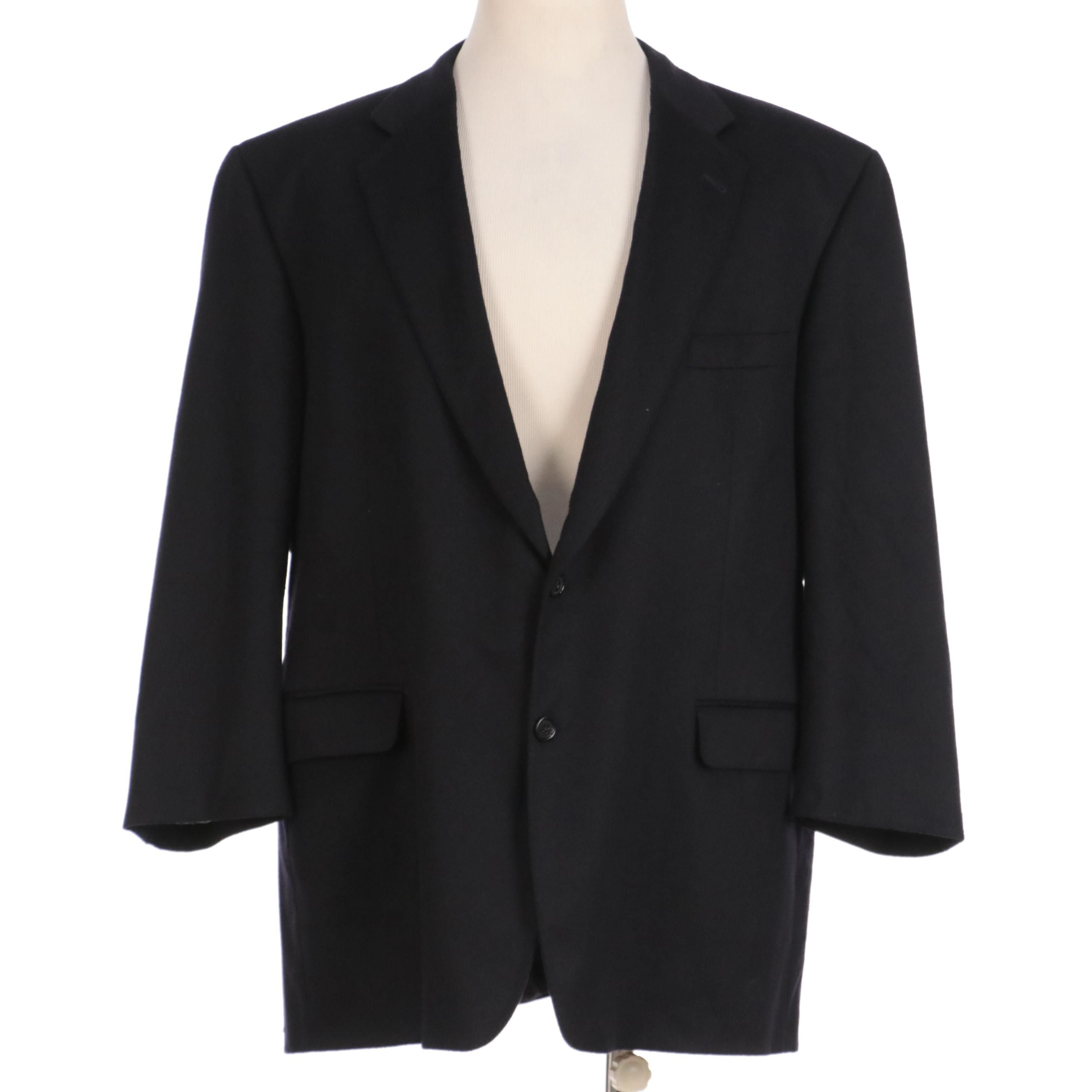 Burberry London Blazer Jacket in Navy Blue Cashmere