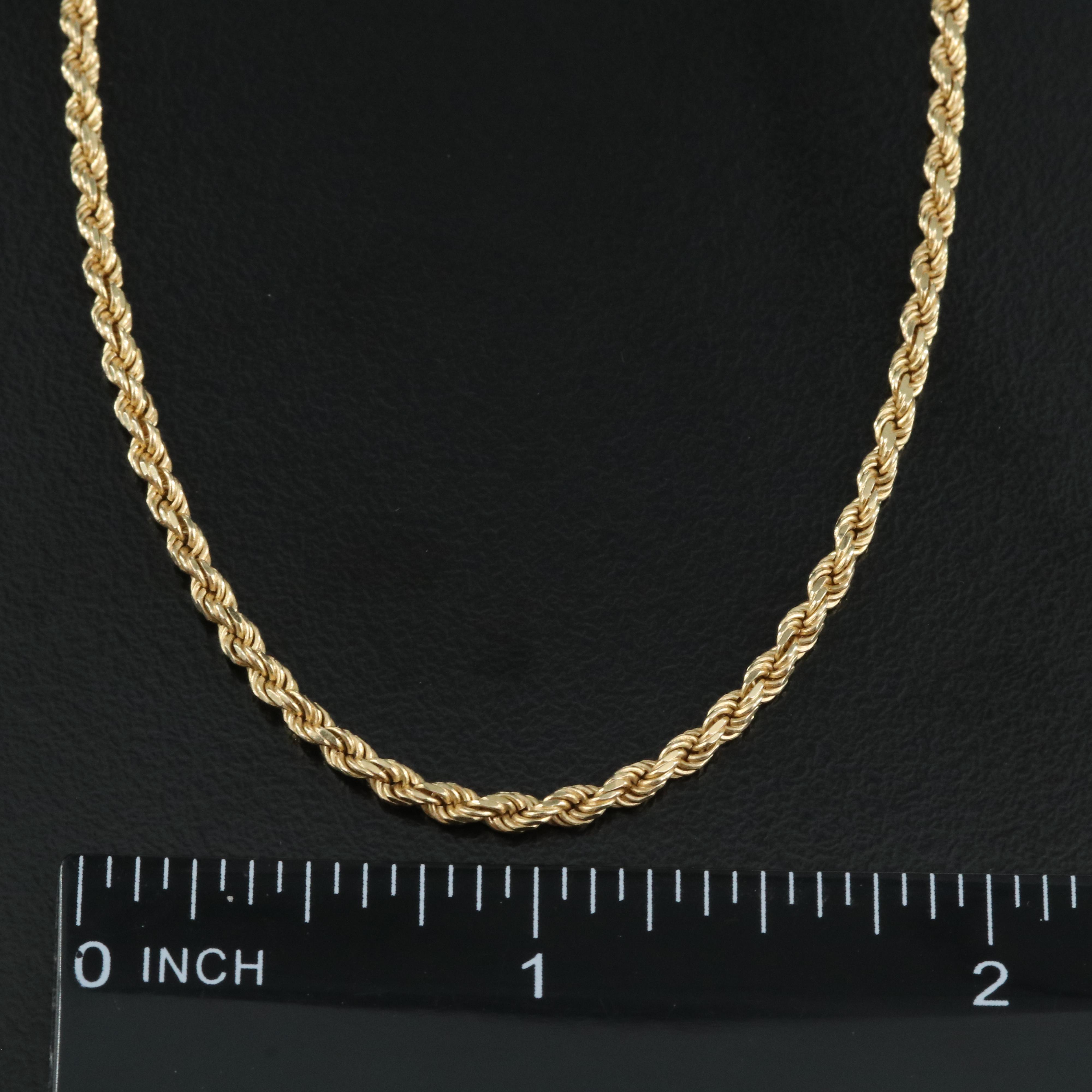 14K Gold Rope Necklace
