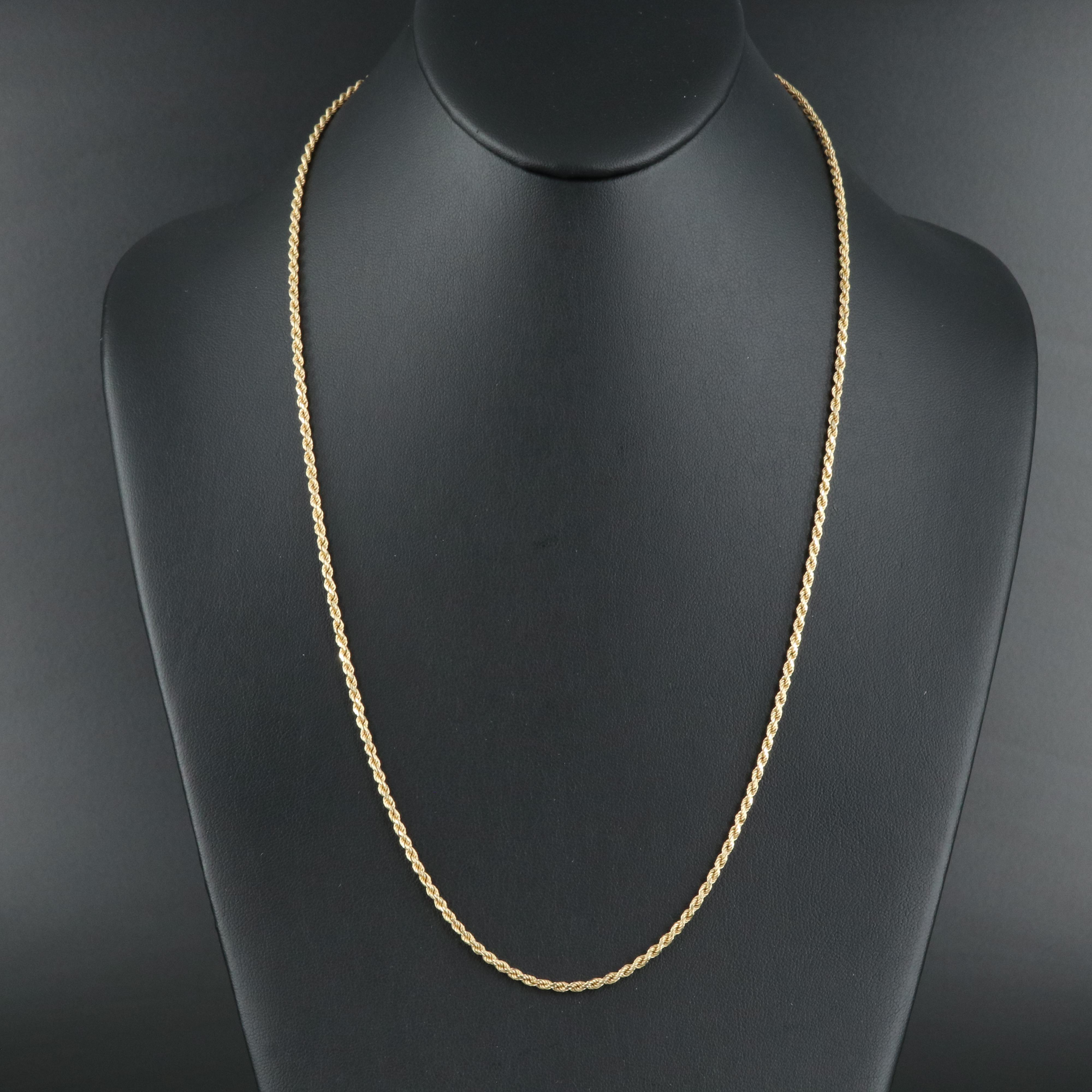 14K Gold Rope Necklace