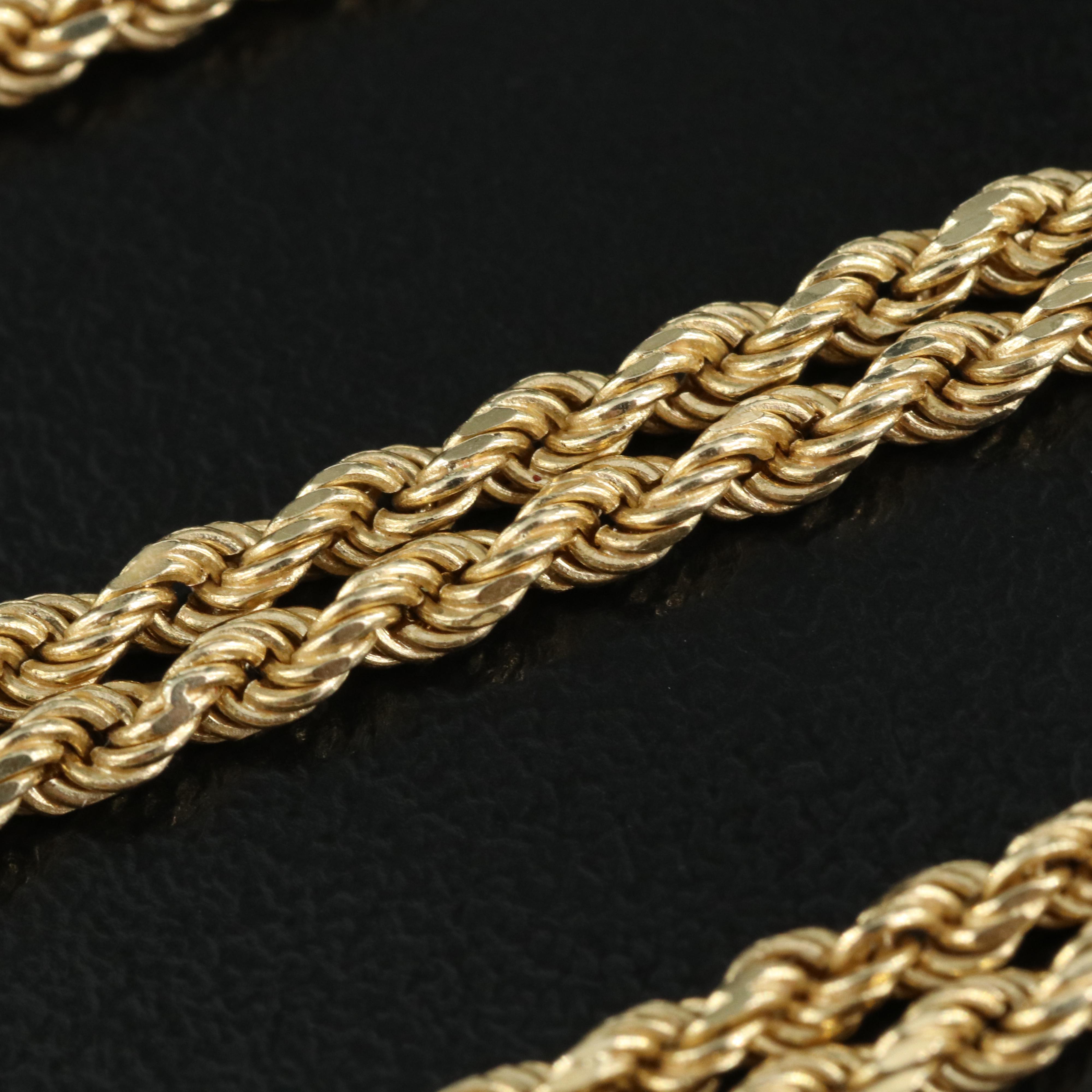 14K Gold Rope Necklace
