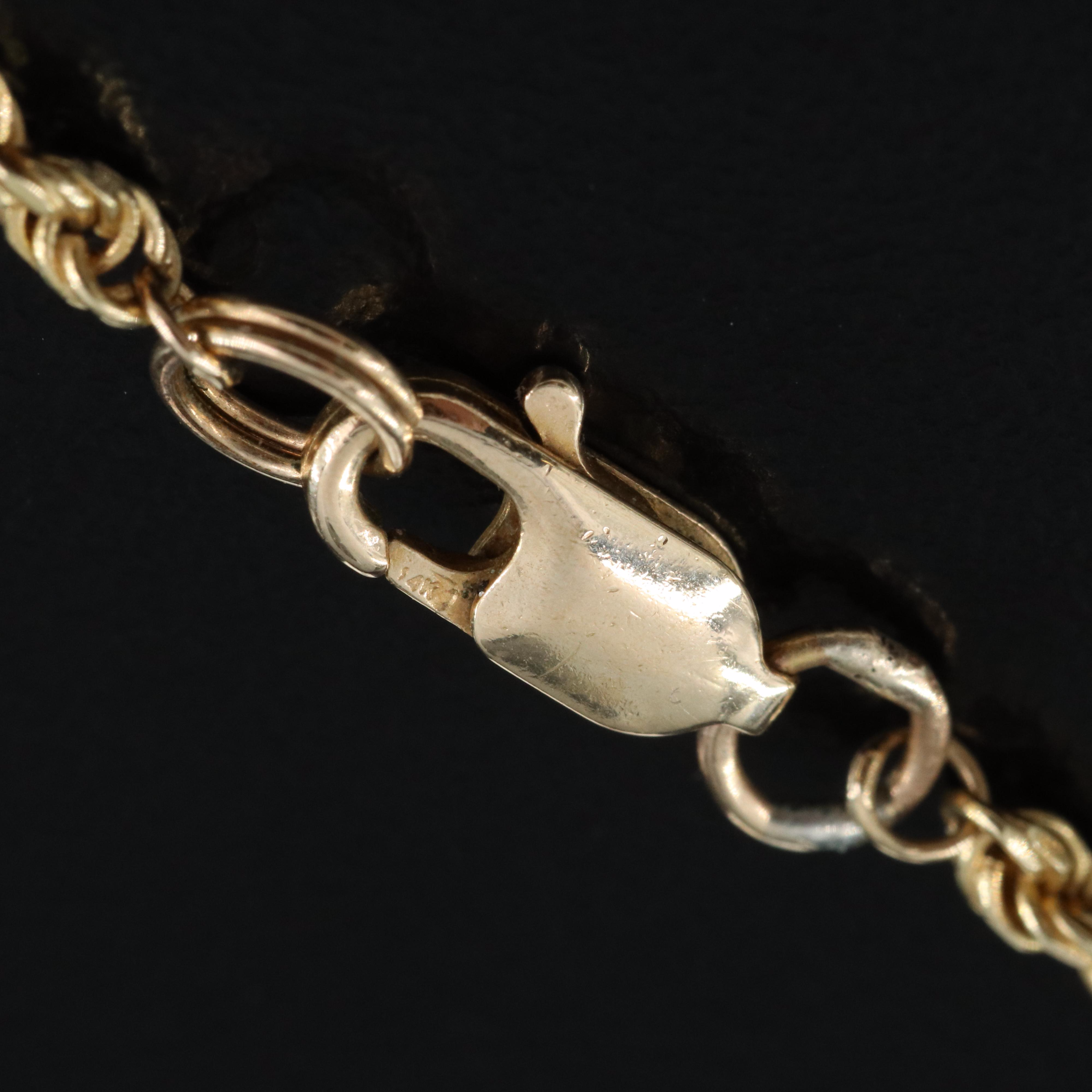 14K Gold Rope Necklace