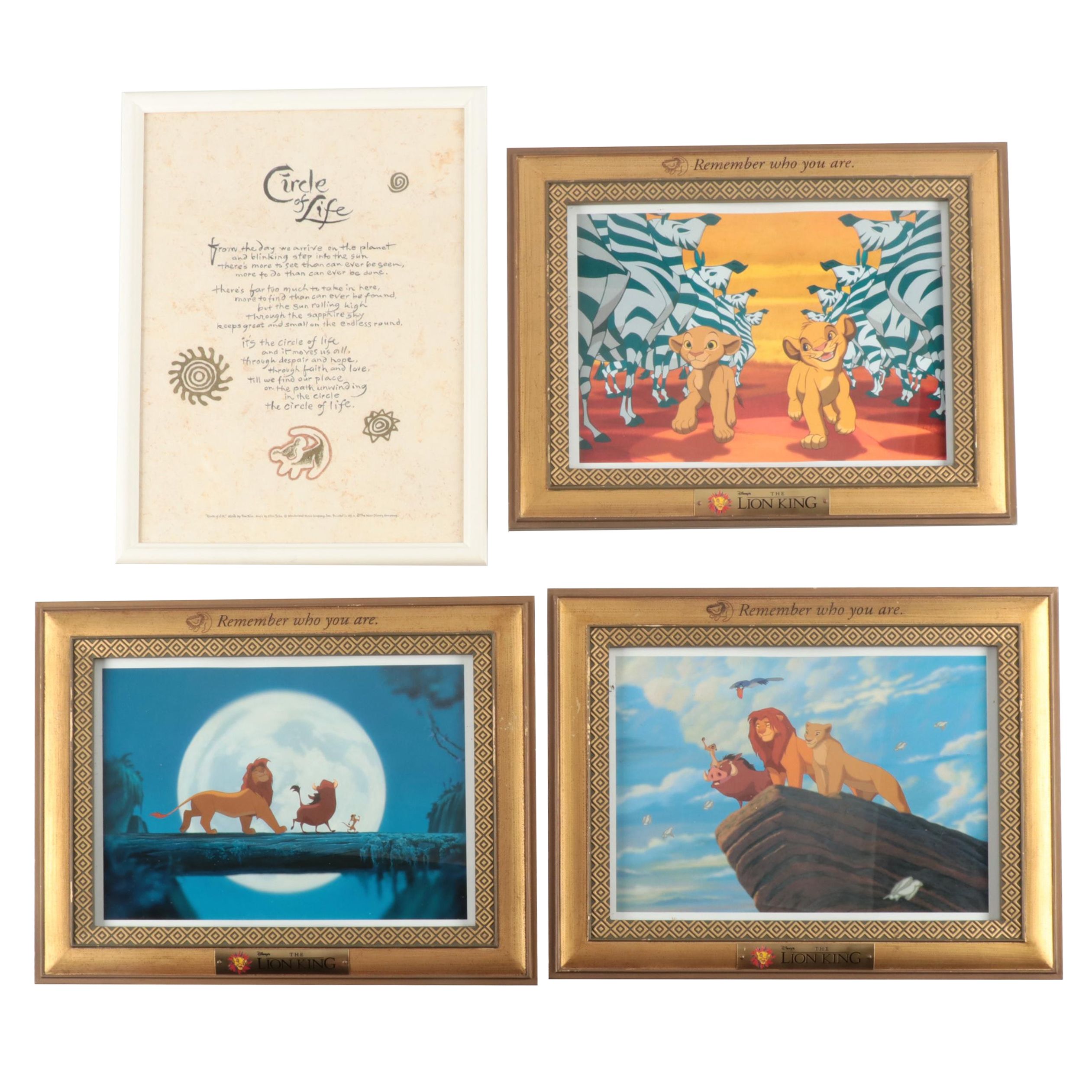 Framed Disney's "The Lion King" Lithographs