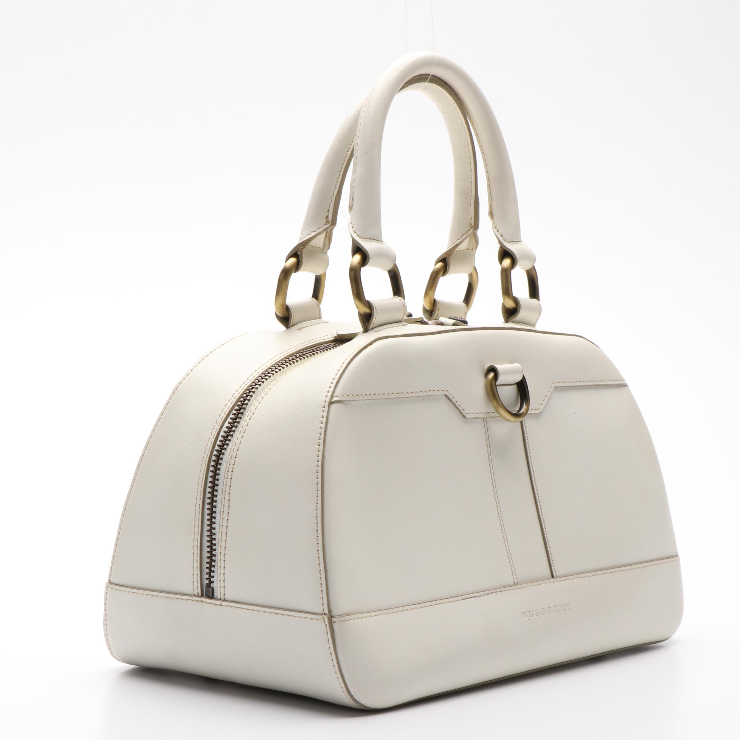 Burberry White Leather Handbag