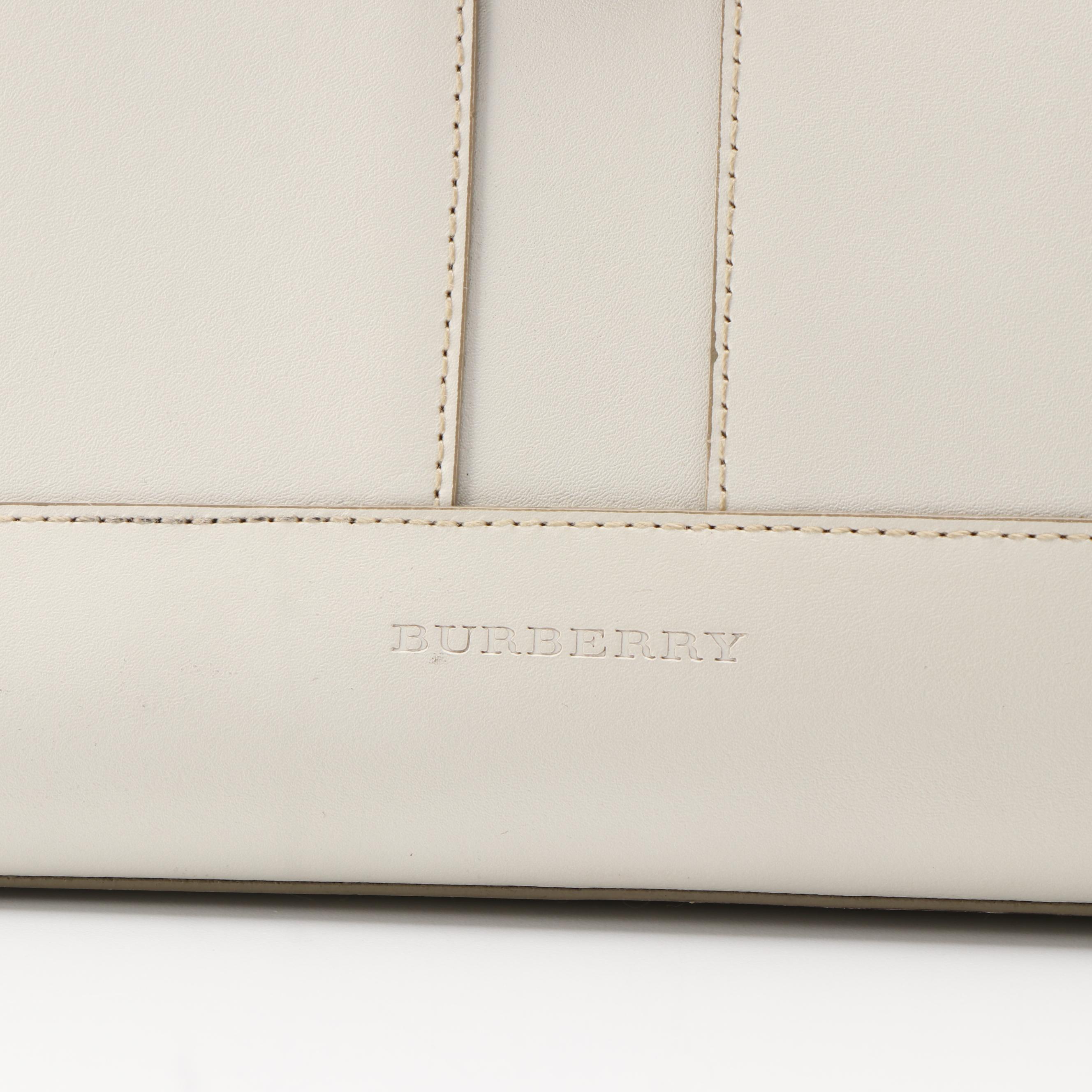 Burberry White Leather Handbag