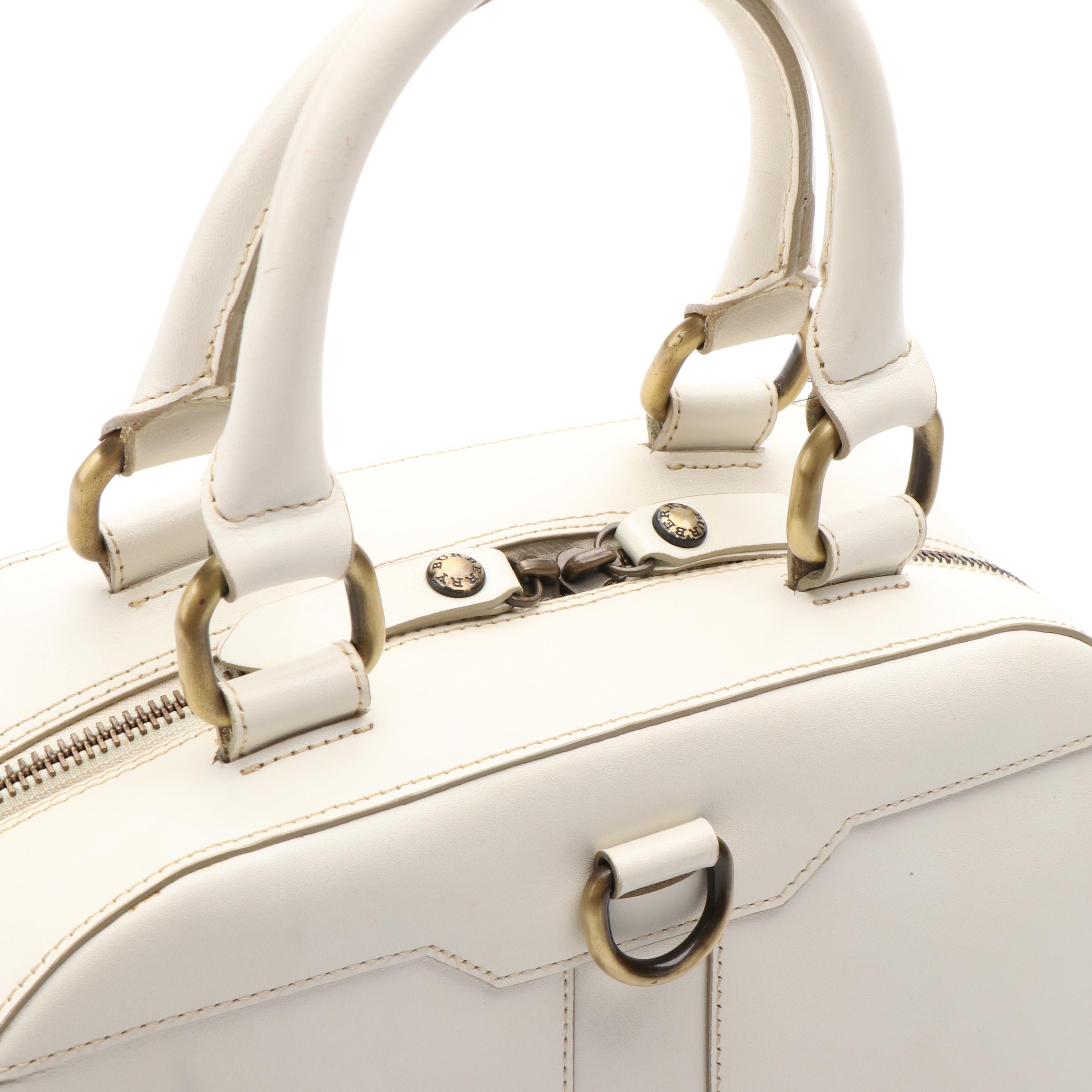 Burberry White Leather Handbag