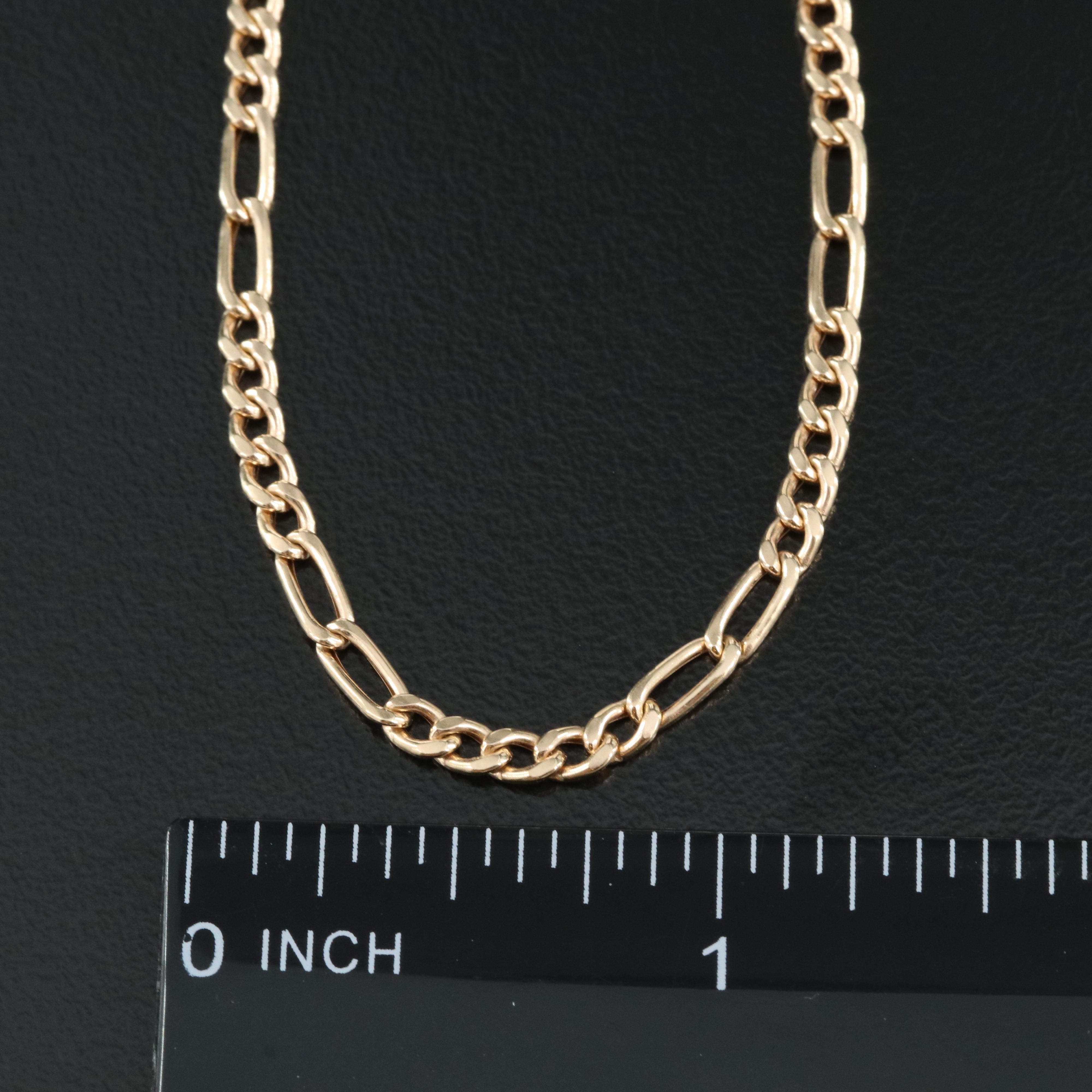 14K Figaro Chain Necklace