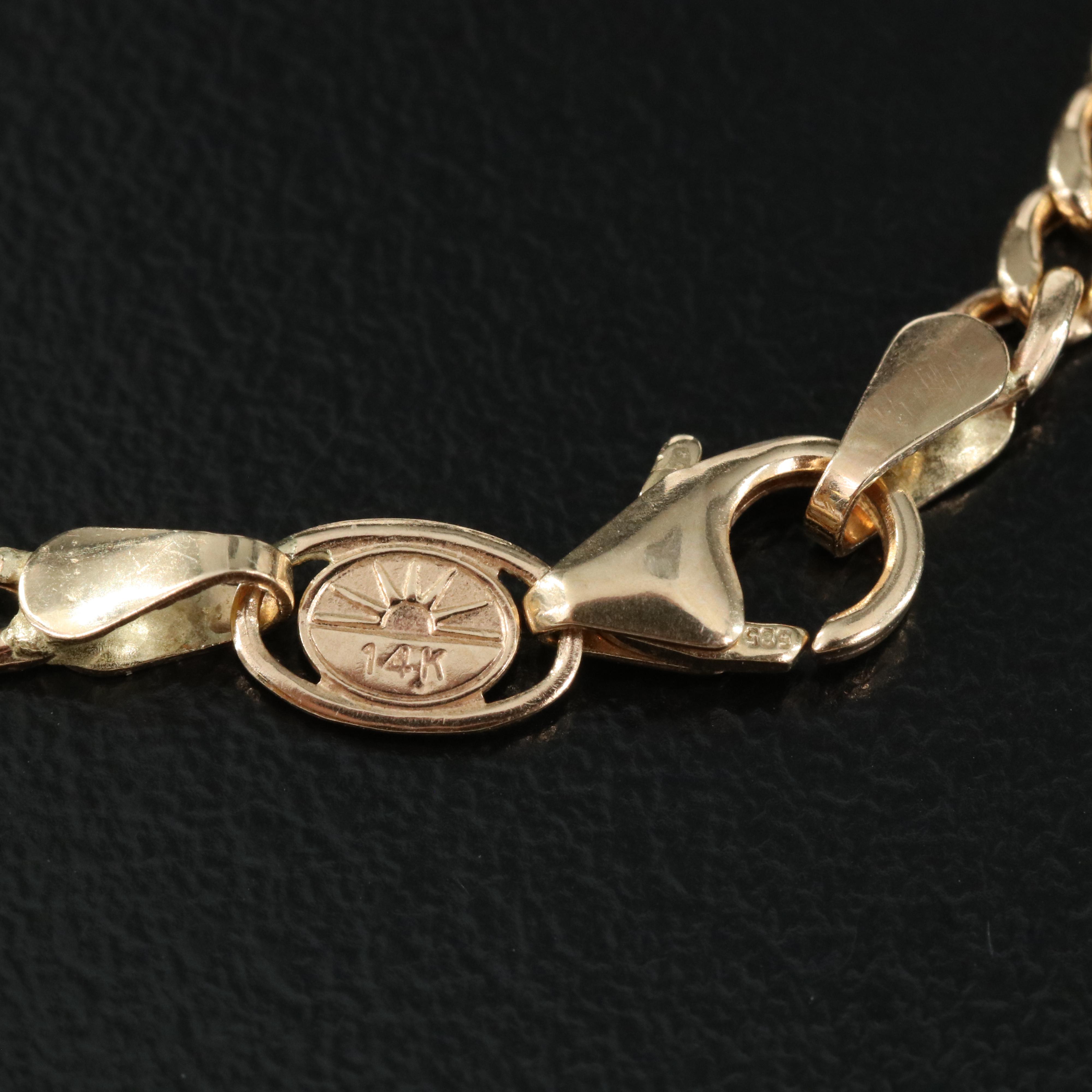 14K Figaro Chain Necklace