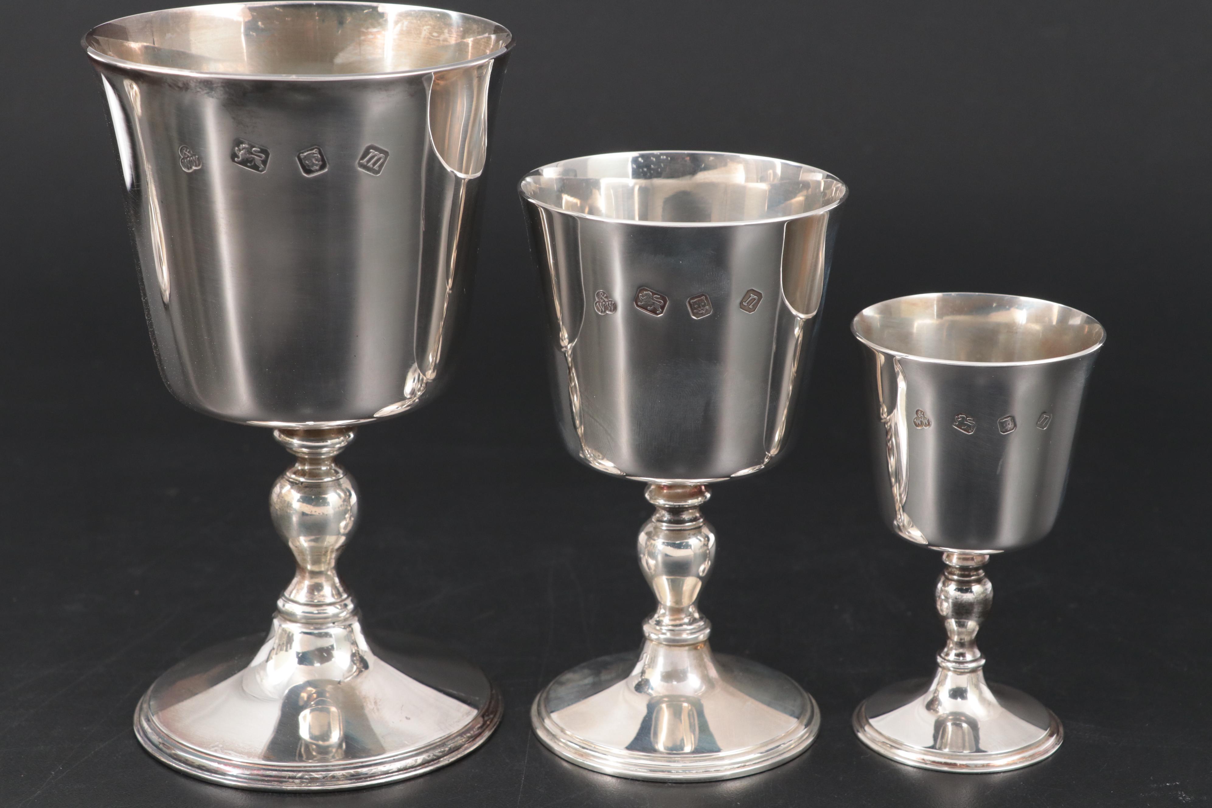 Wakely & Wheeler Sterling Silver Stemware Collection, 1968