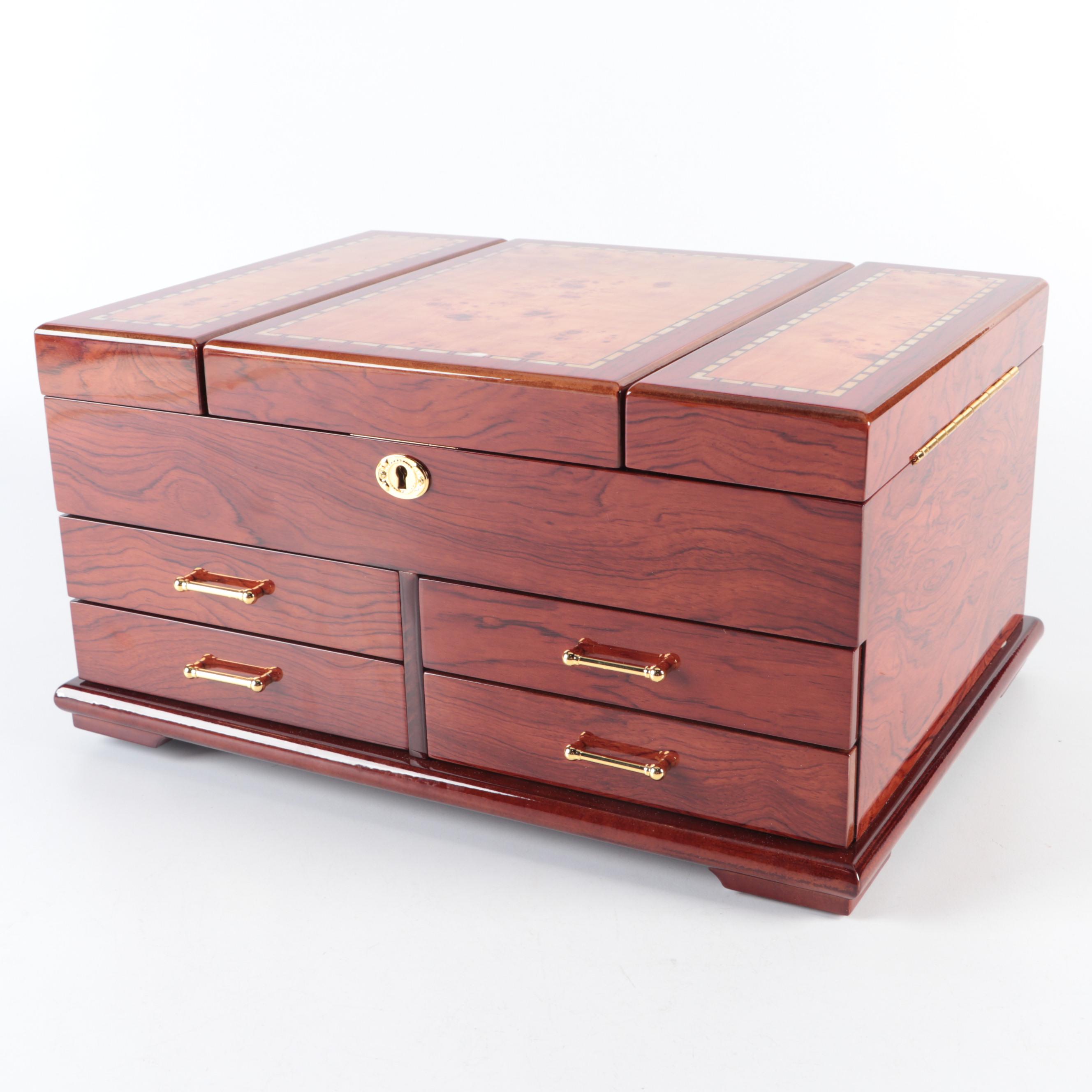Jere Polished Wood Jewelry Box