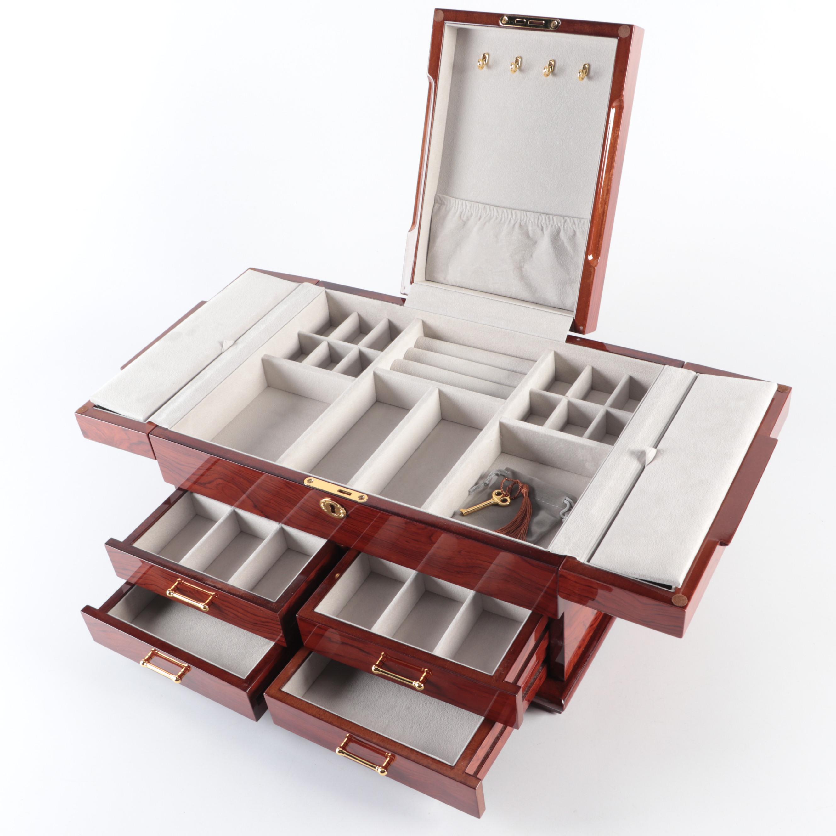 Jere Polished Wood Jewelry Box