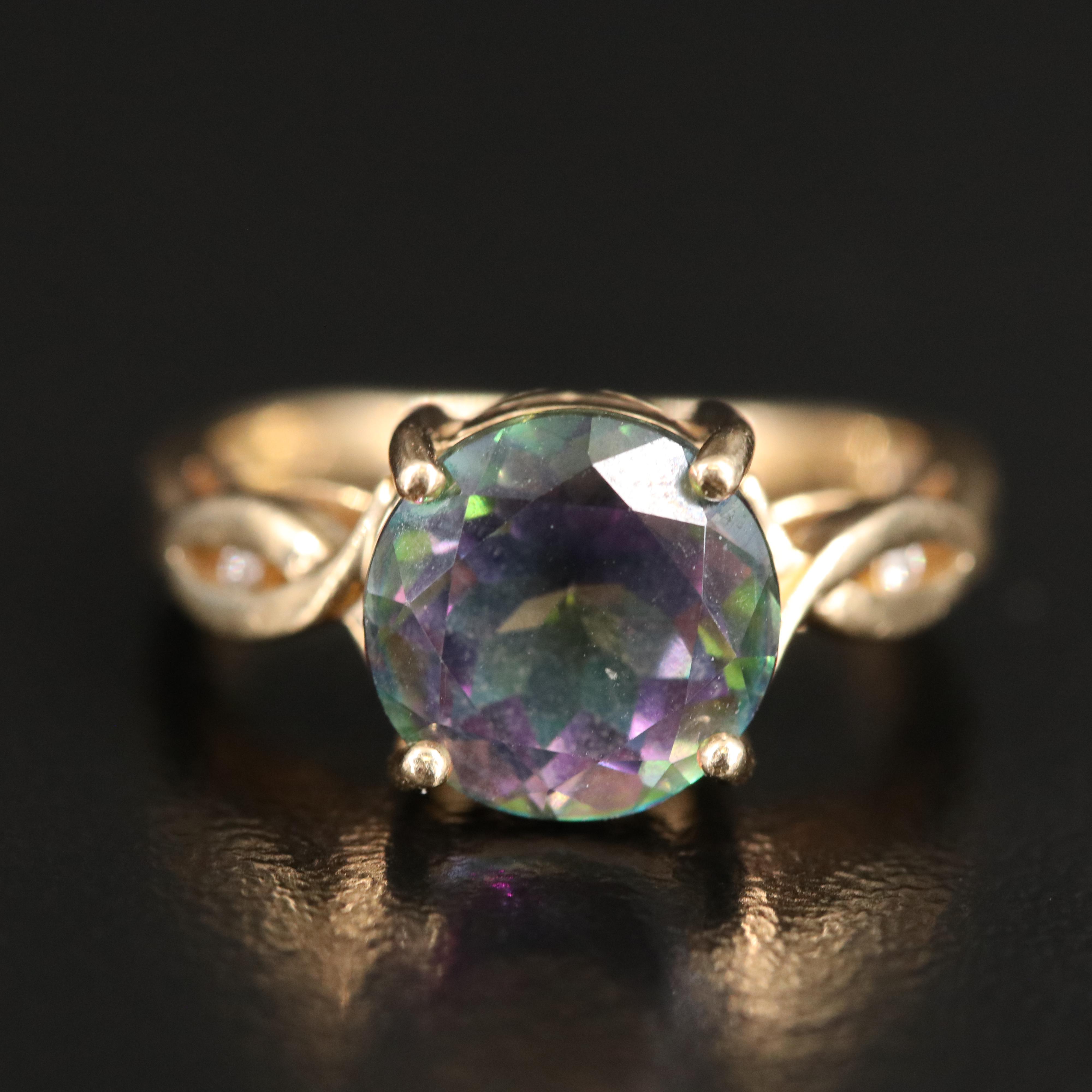 14K Mystic Topaz Ring