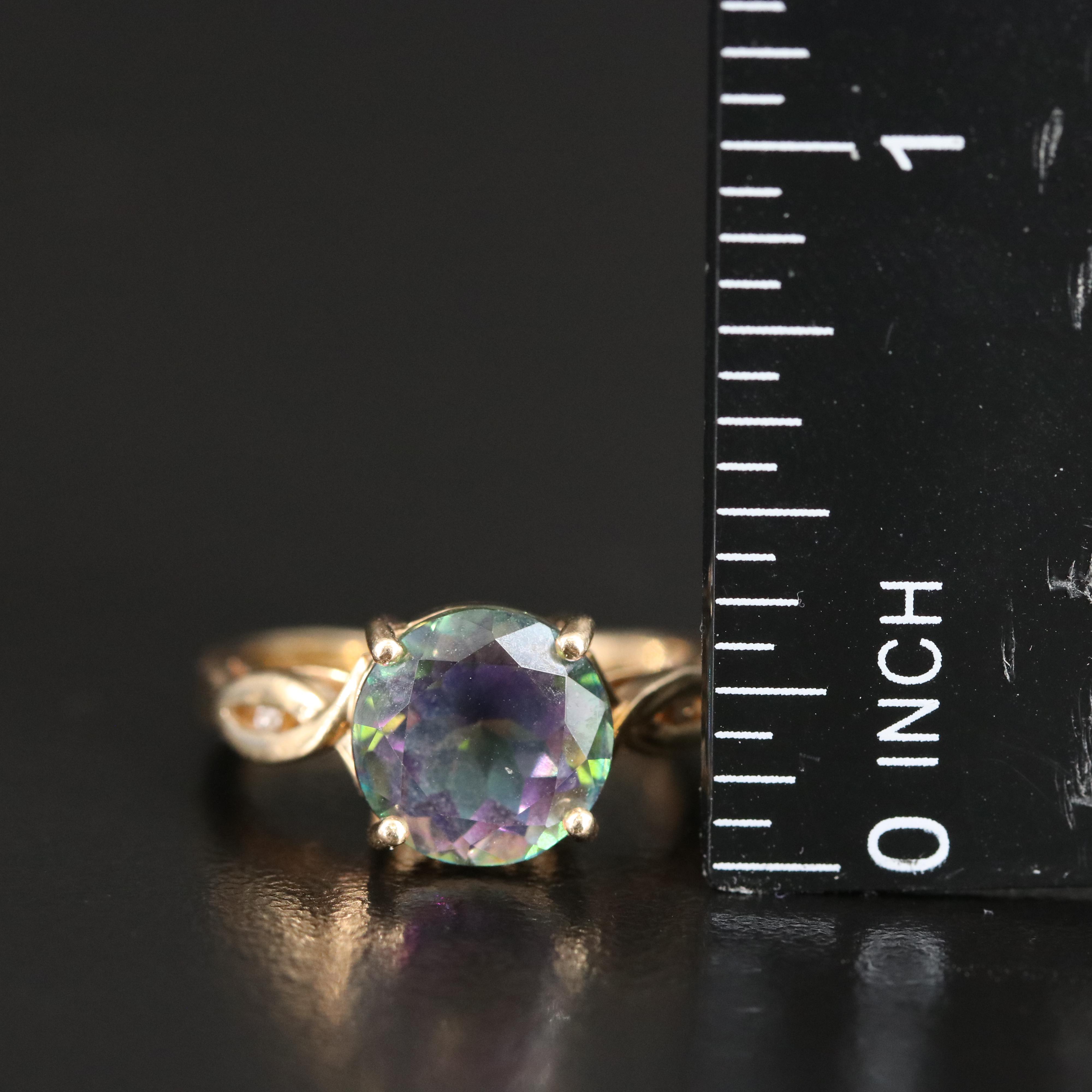 14K Mystic Topaz Ring