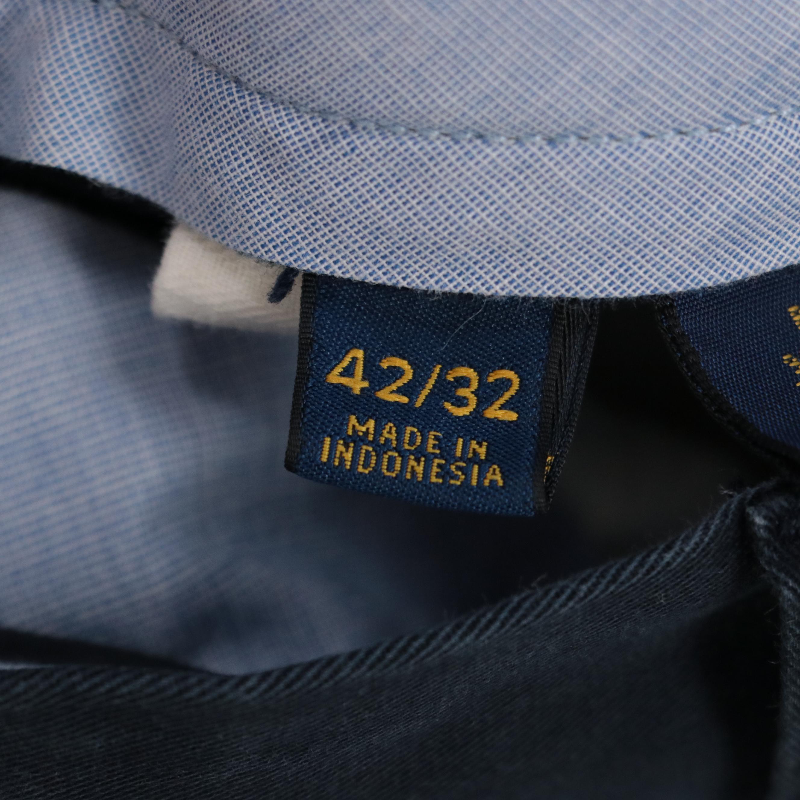 Men's Polo Ralph Lauren Slacks in Navy Blue Stretch Cotton