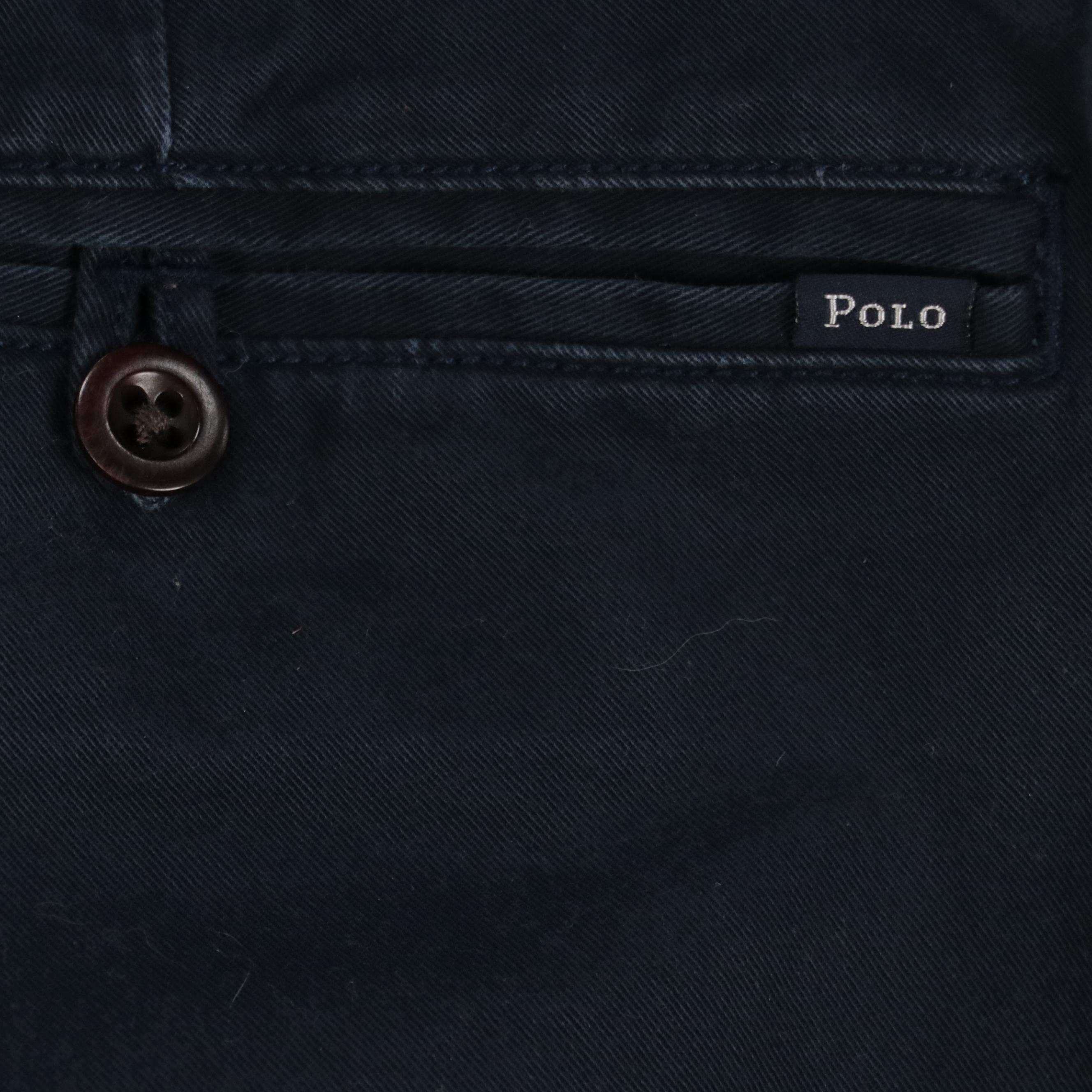 Men's Polo Ralph Lauren Slacks in Navy Blue Stretch Cotton