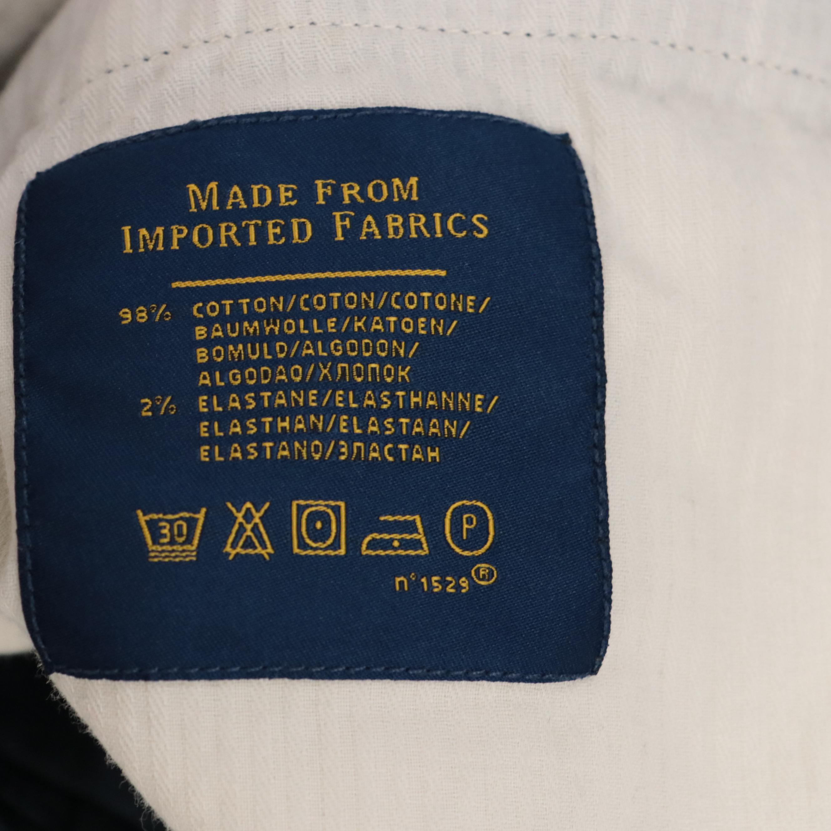 Men's Polo Ralph Lauren Slacks in Navy Blue Stretch Cotton