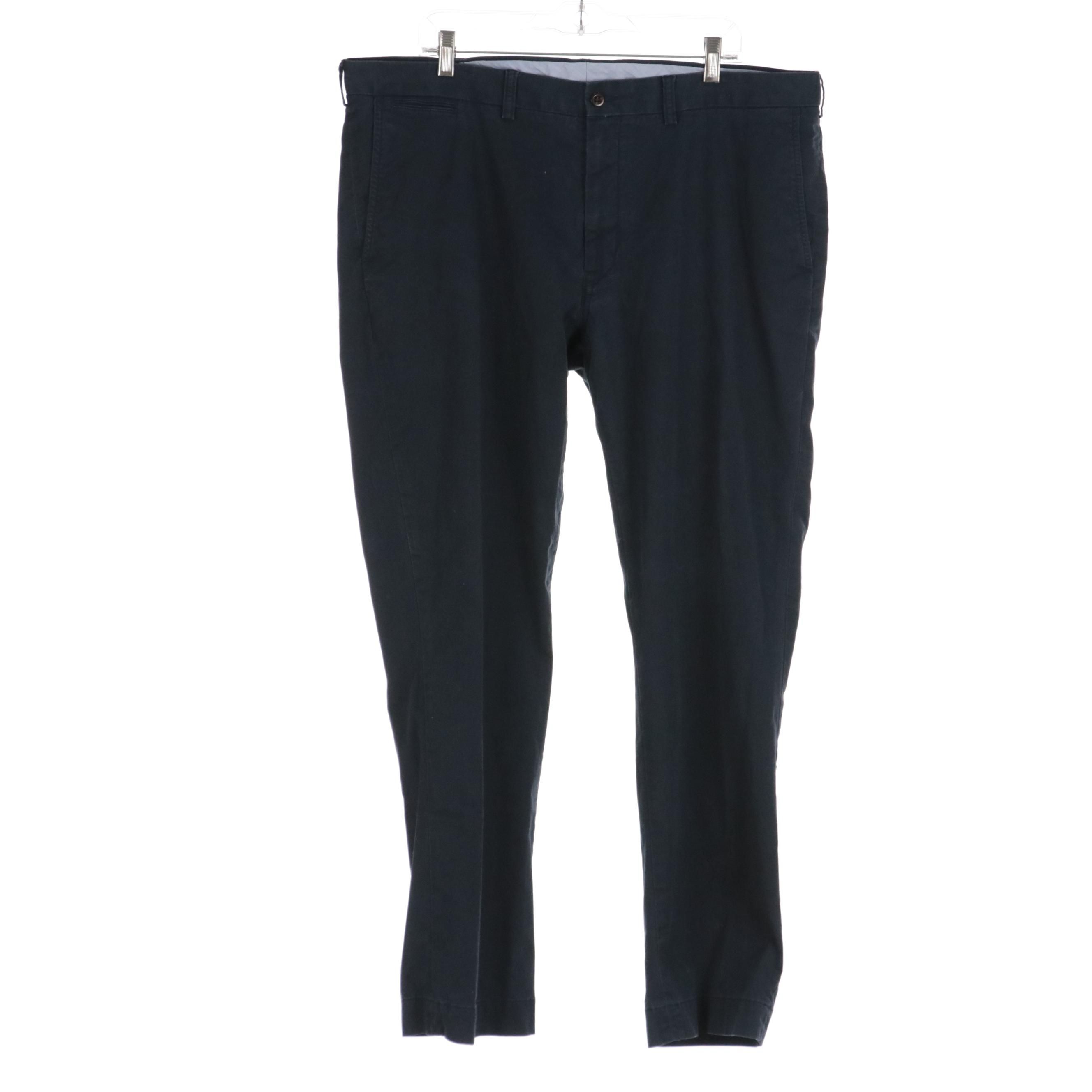 Men's Polo Ralph Lauren Slacks in Navy Blue Stretch Cotton