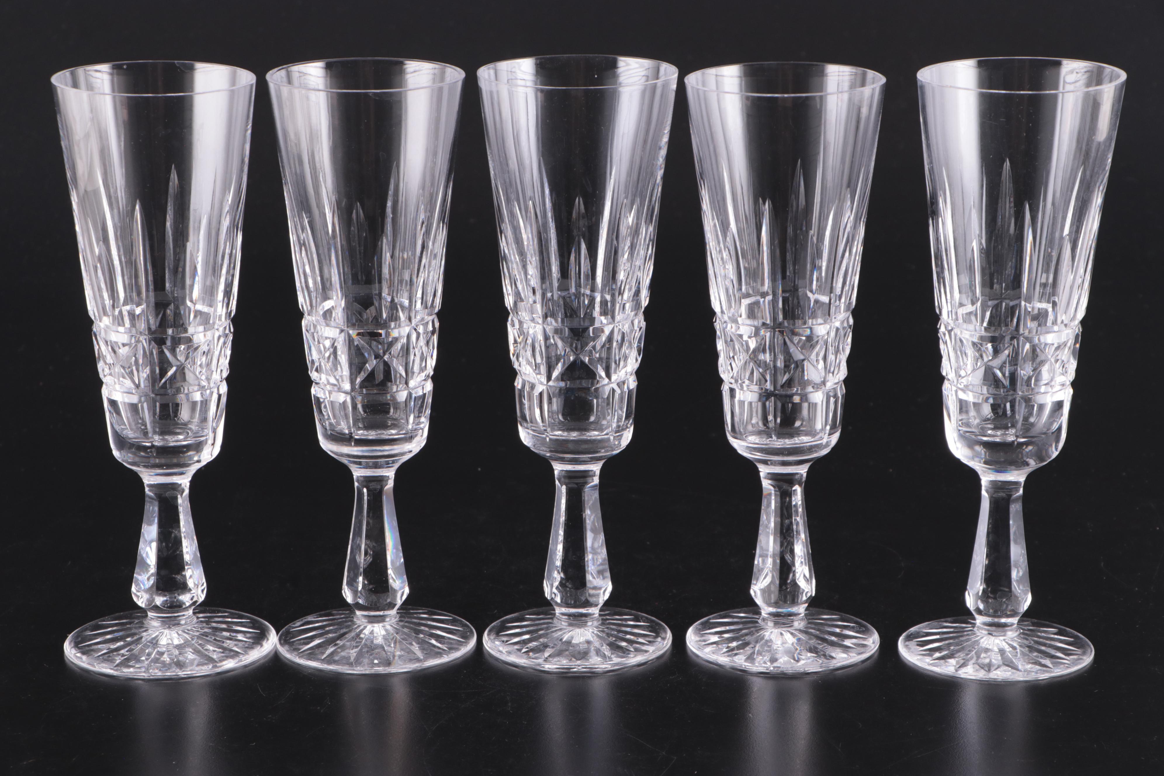 Waterford Crystal "Lismore" Wine Glasses and Pitcher