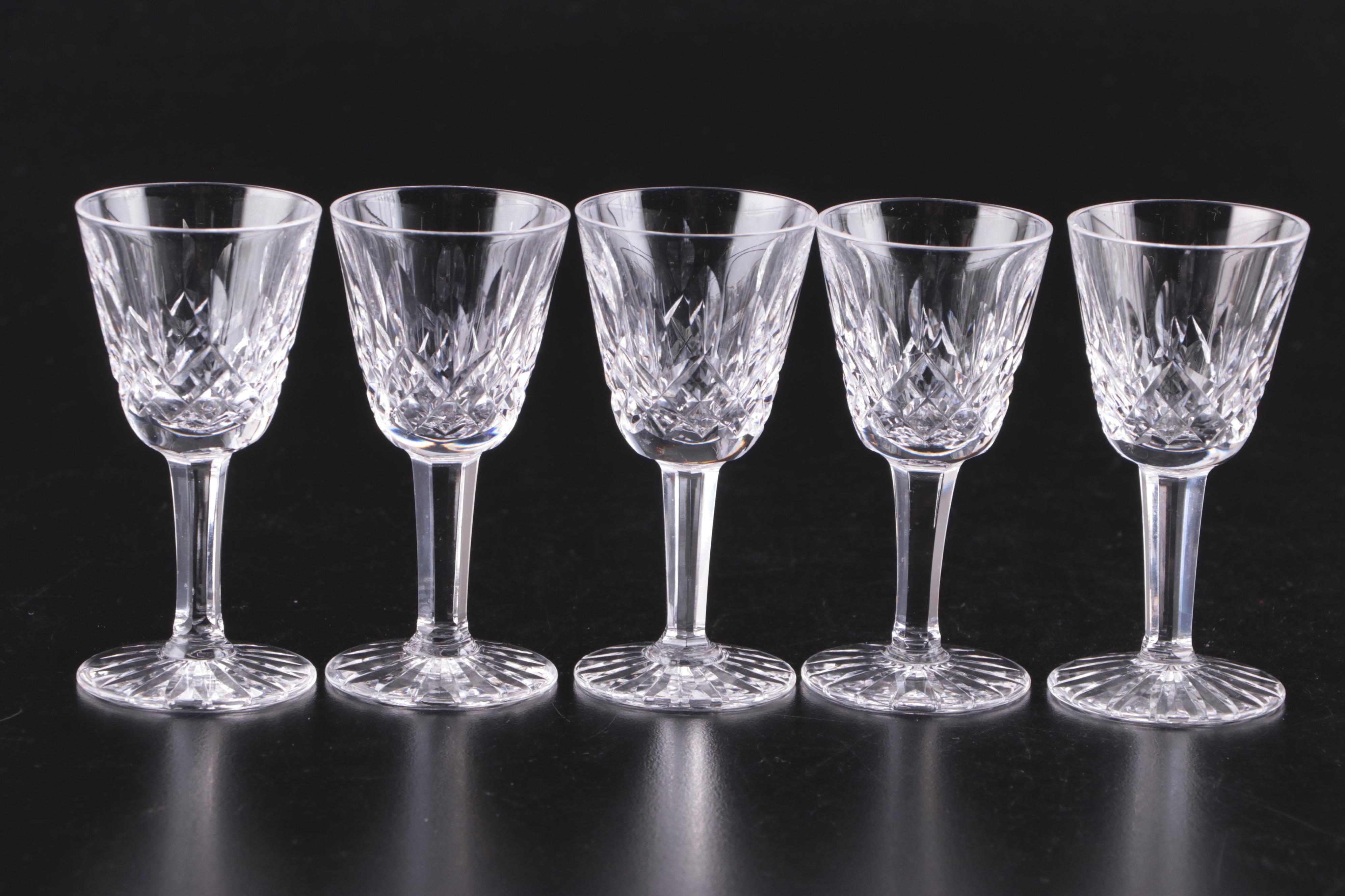 Waterford Crystal "Lismore" Wine Glasses and Pitcher