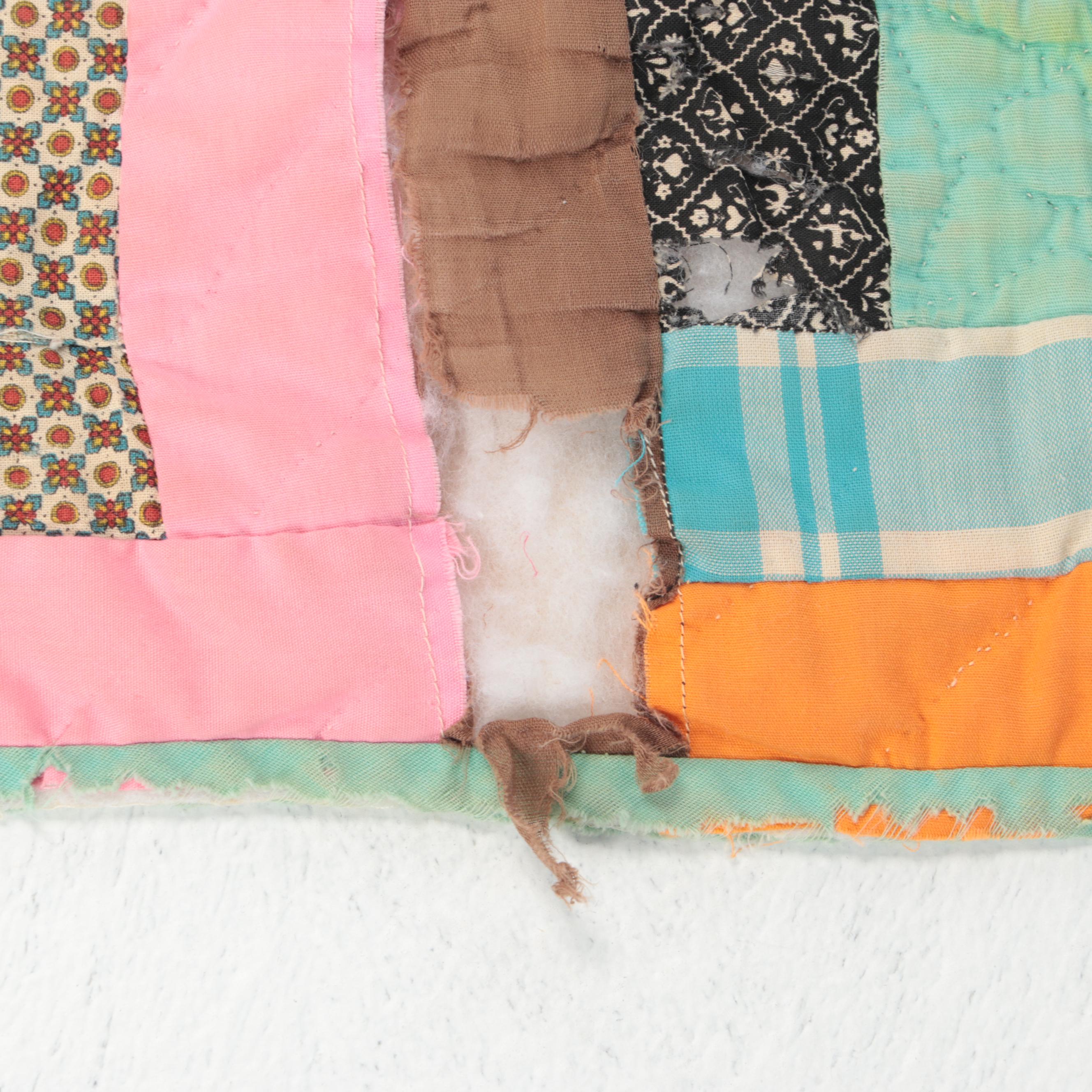 Handmade "Log Cabin" Quilt