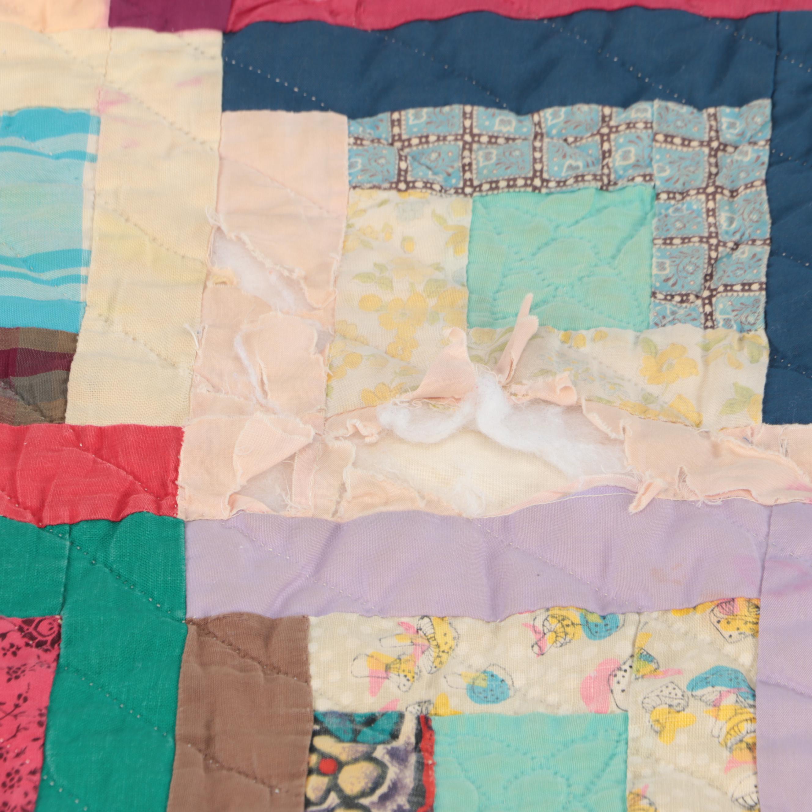 Handmade "Log Cabin" Quilt