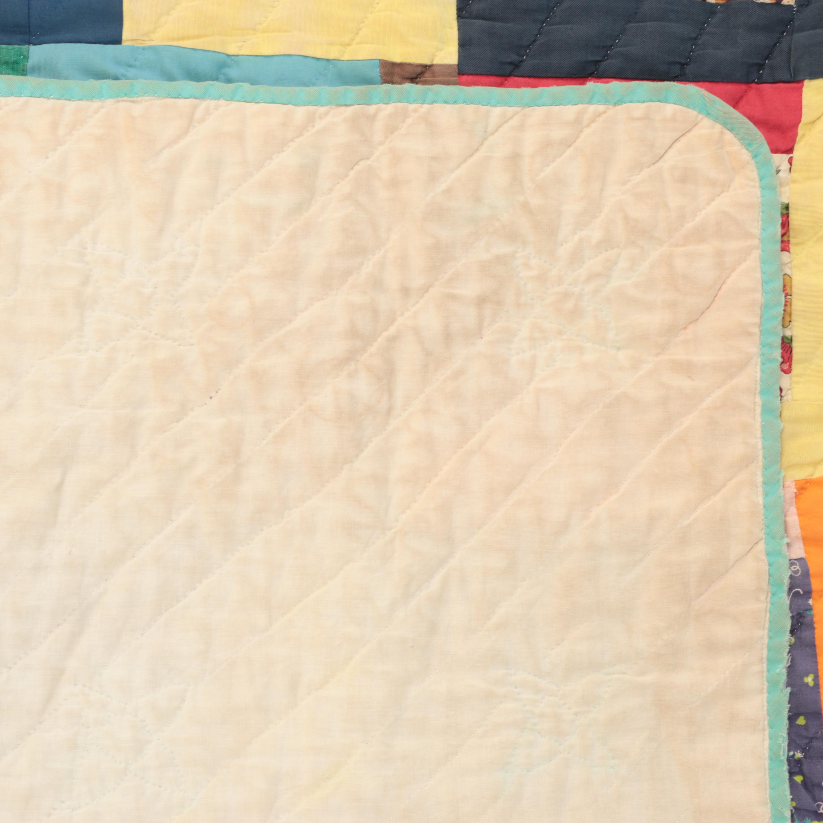 Handmade "Log Cabin" Quilt