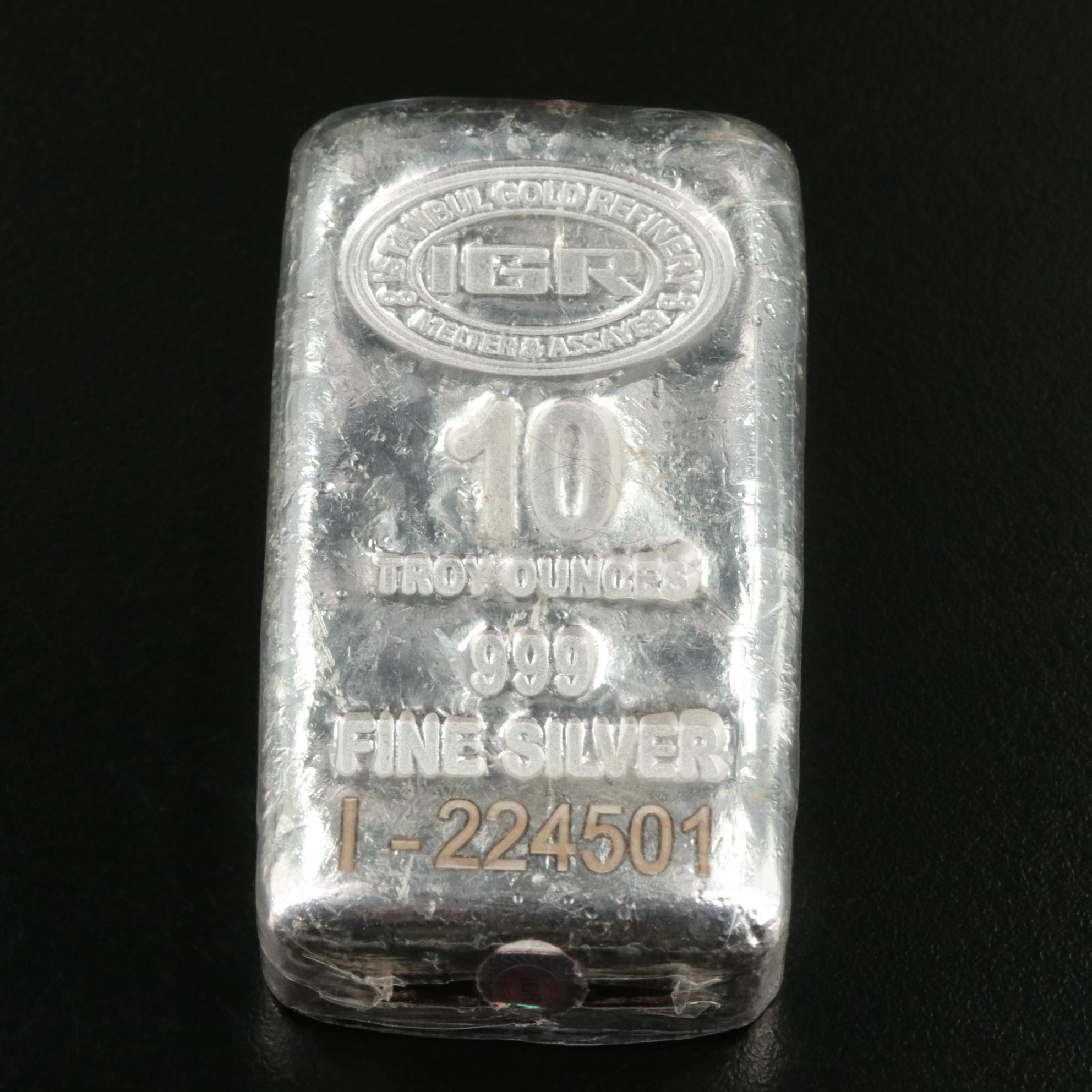Ten Troy Ounce Fine Silver Ingot