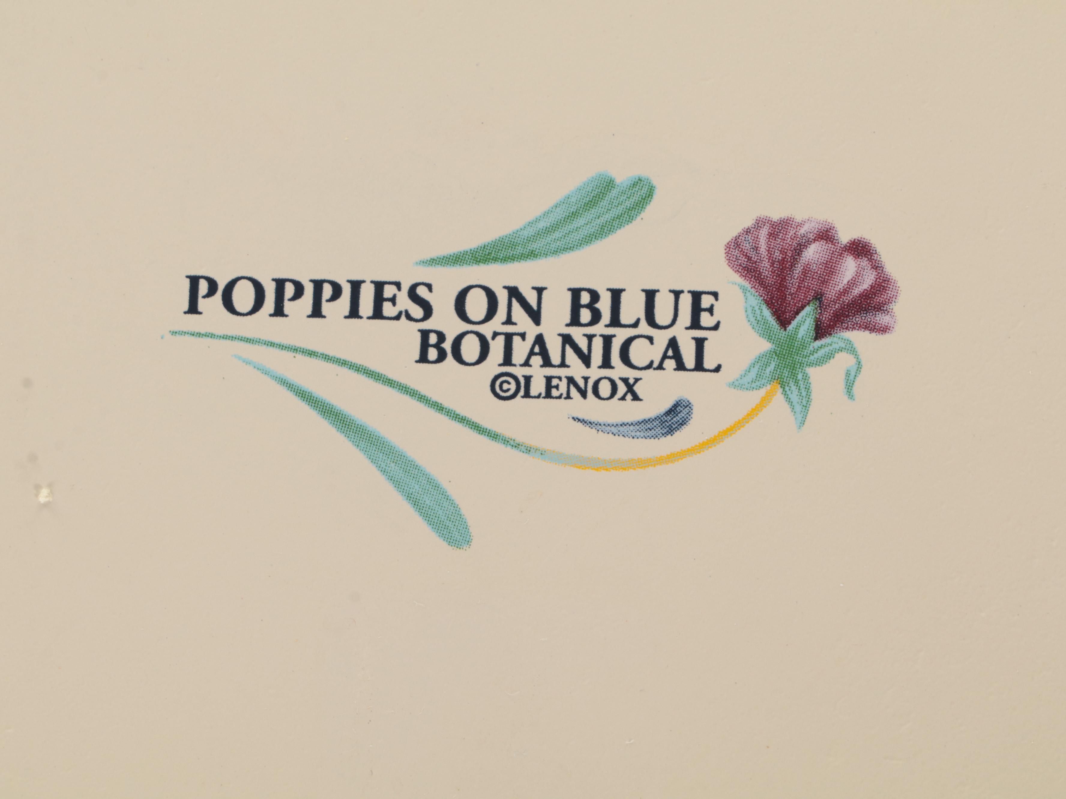 Lenox "Poppies On Blue" Chinastone Dinnerware and Serving Accessories