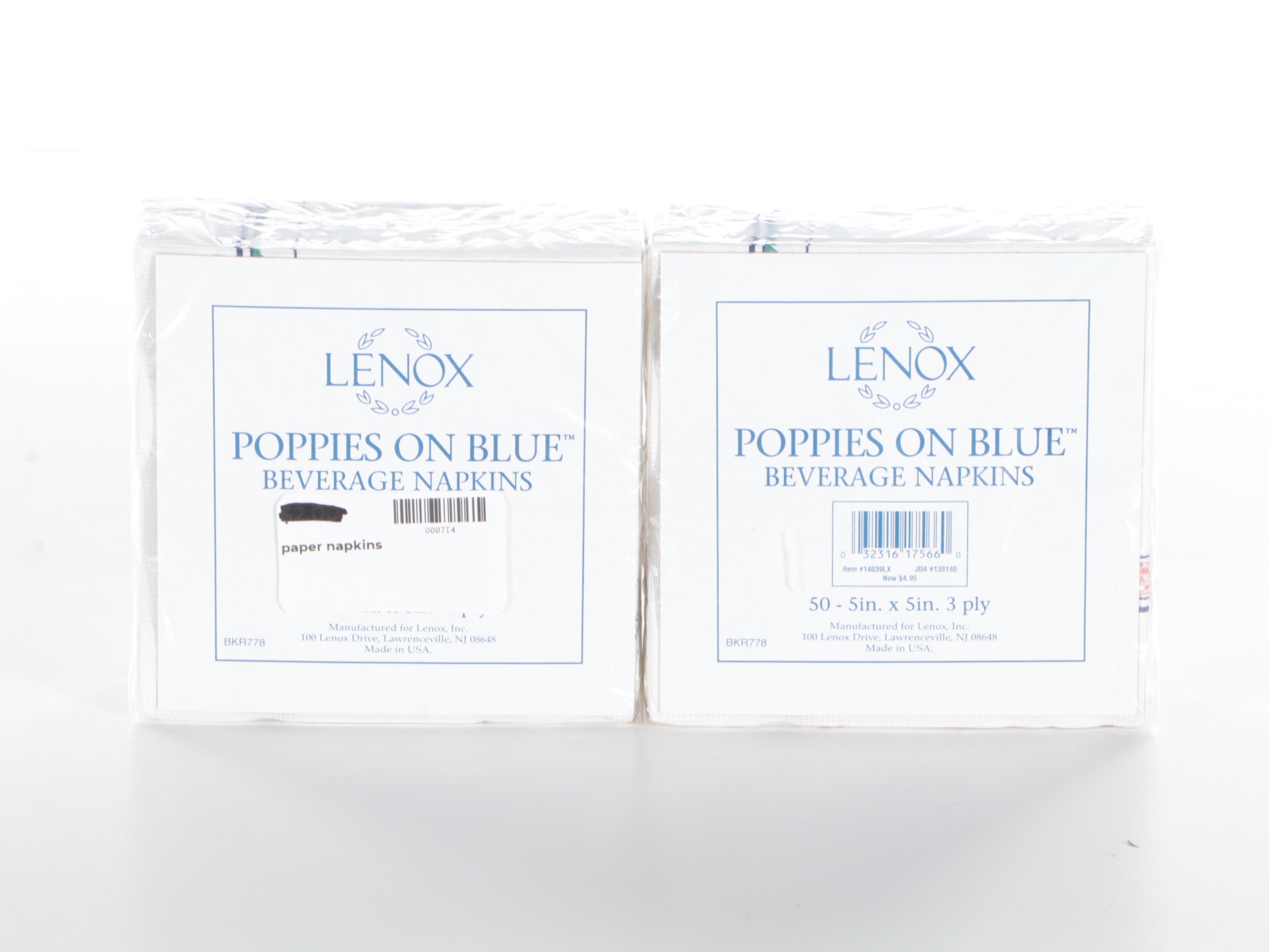 Lenox "Poppies On Blue" Chinastone Dinnerware and Serving Accessories