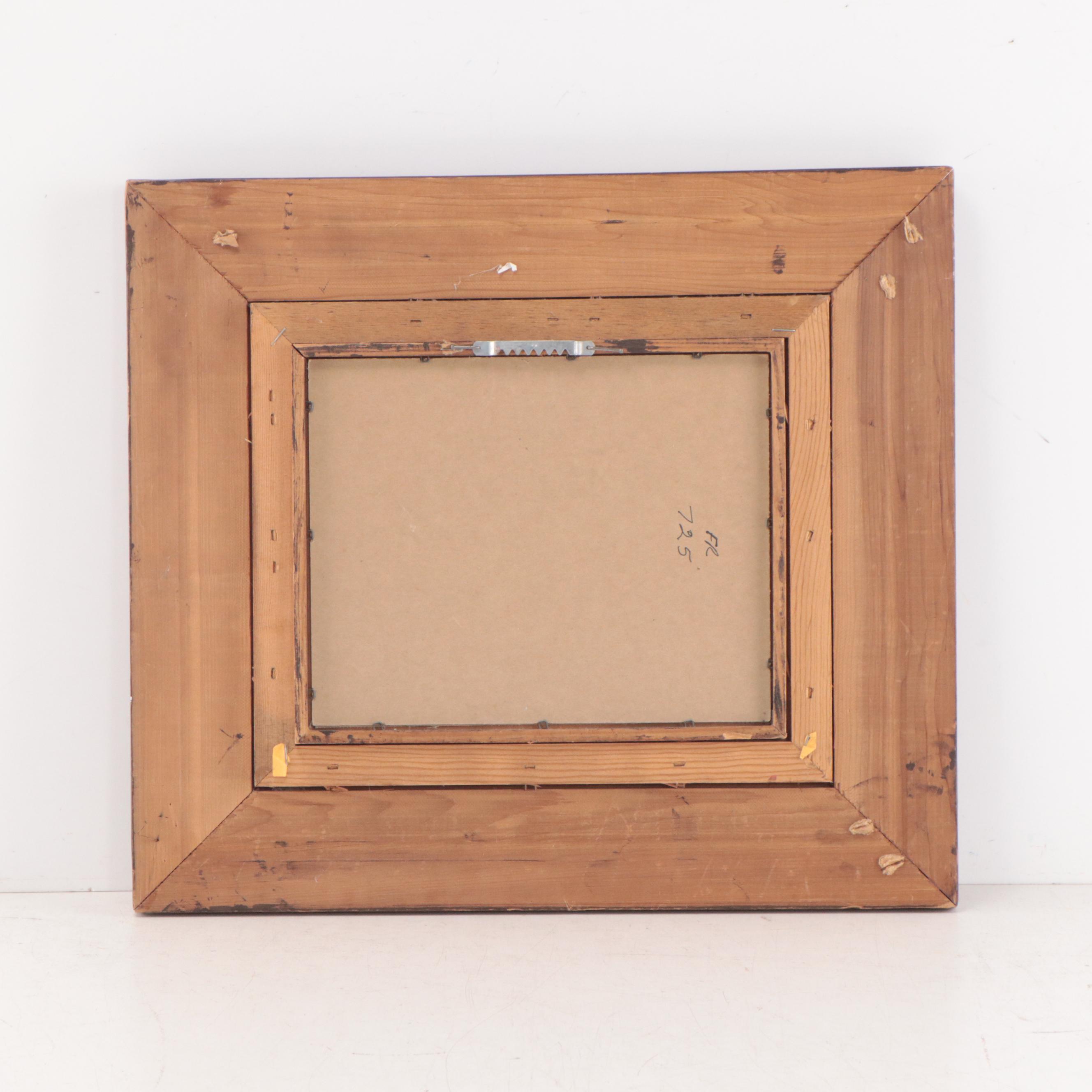 Landscape Oil Painting of Forest With River