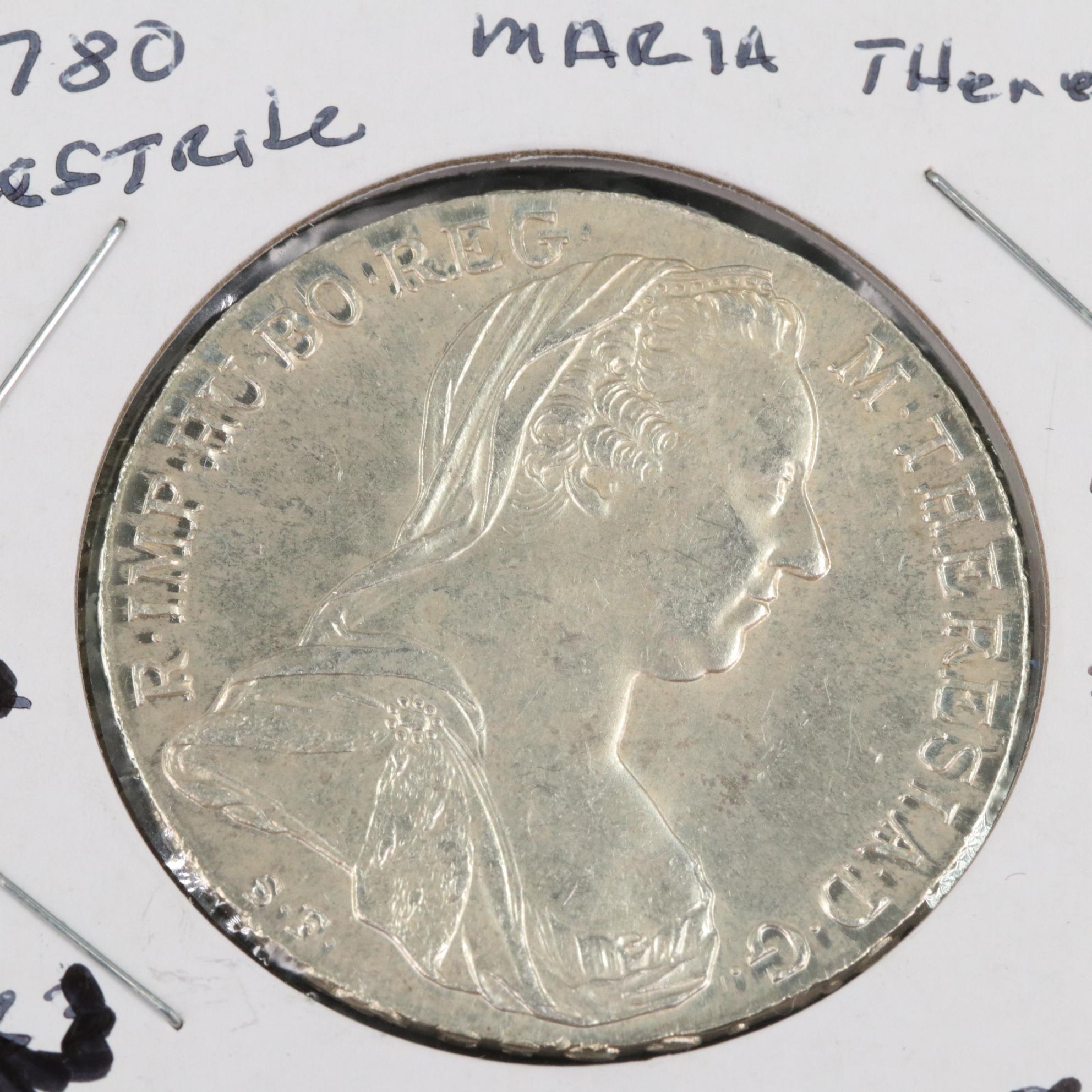 1780 Maria Theresa Thaler Restrike Coin