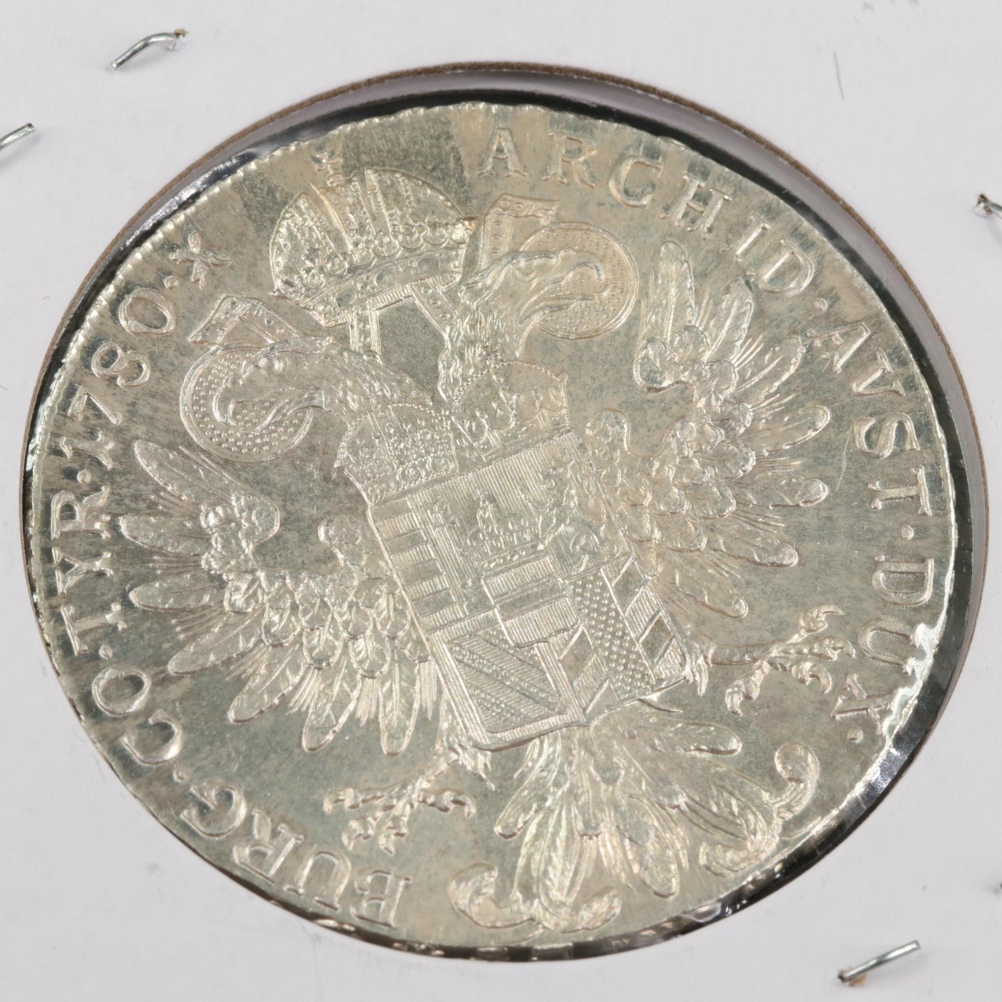 1780 Maria Theresa Thaler Restrike Coin