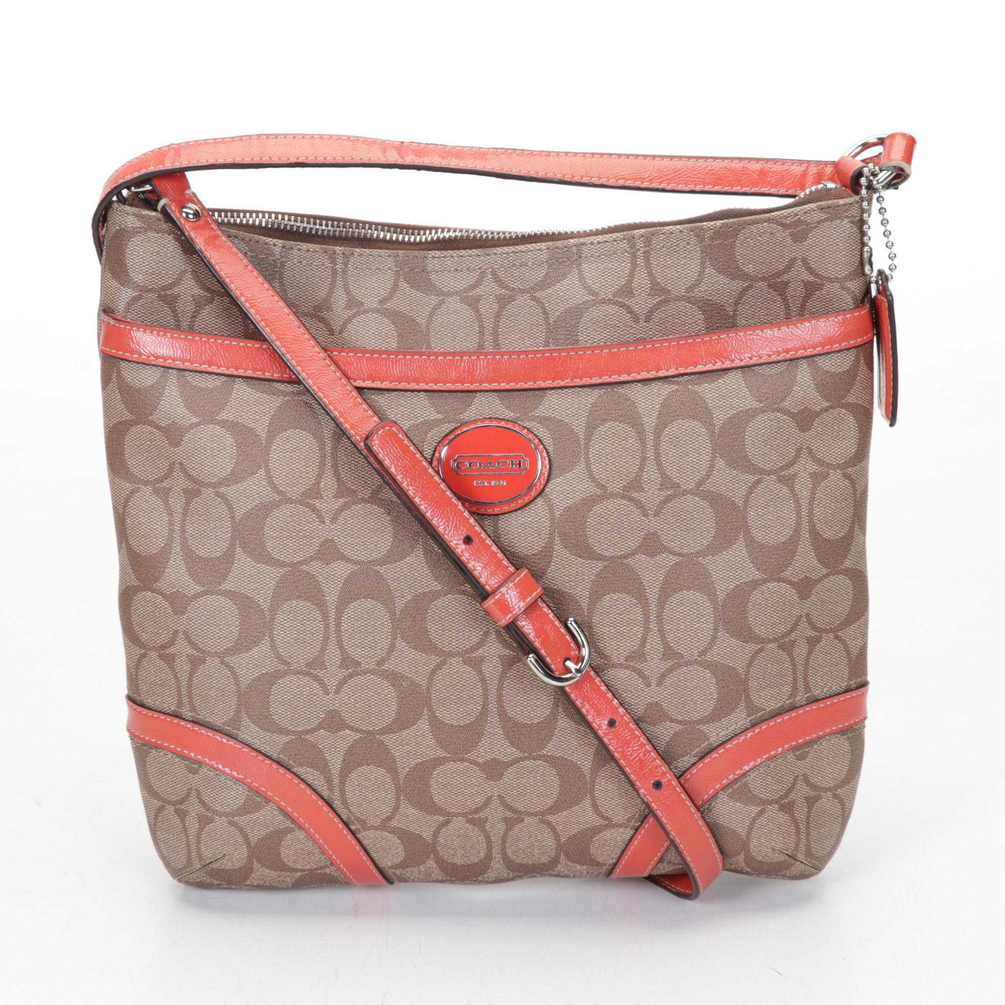 Coach Leather with Signature Canvas Shoulder Bags, Wallet, and Wristlet