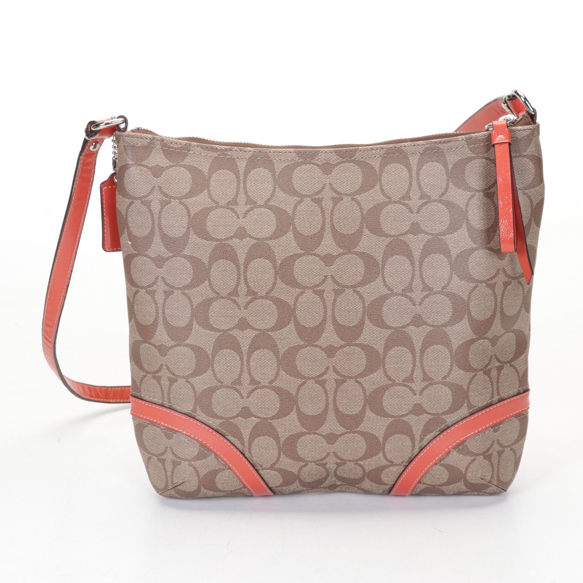 Coach Leather with Signature Canvas Shoulder Bags, Wallet, and Wristlet