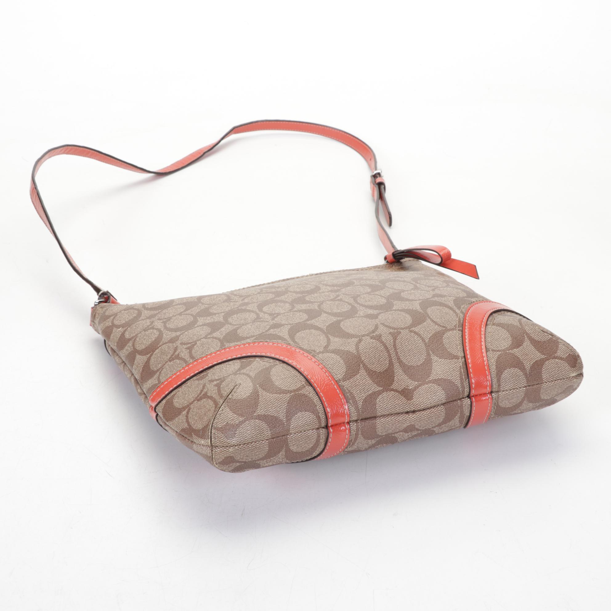 Coach Leather with Signature Canvas Shoulder Bags, Wallet, and Wristlet