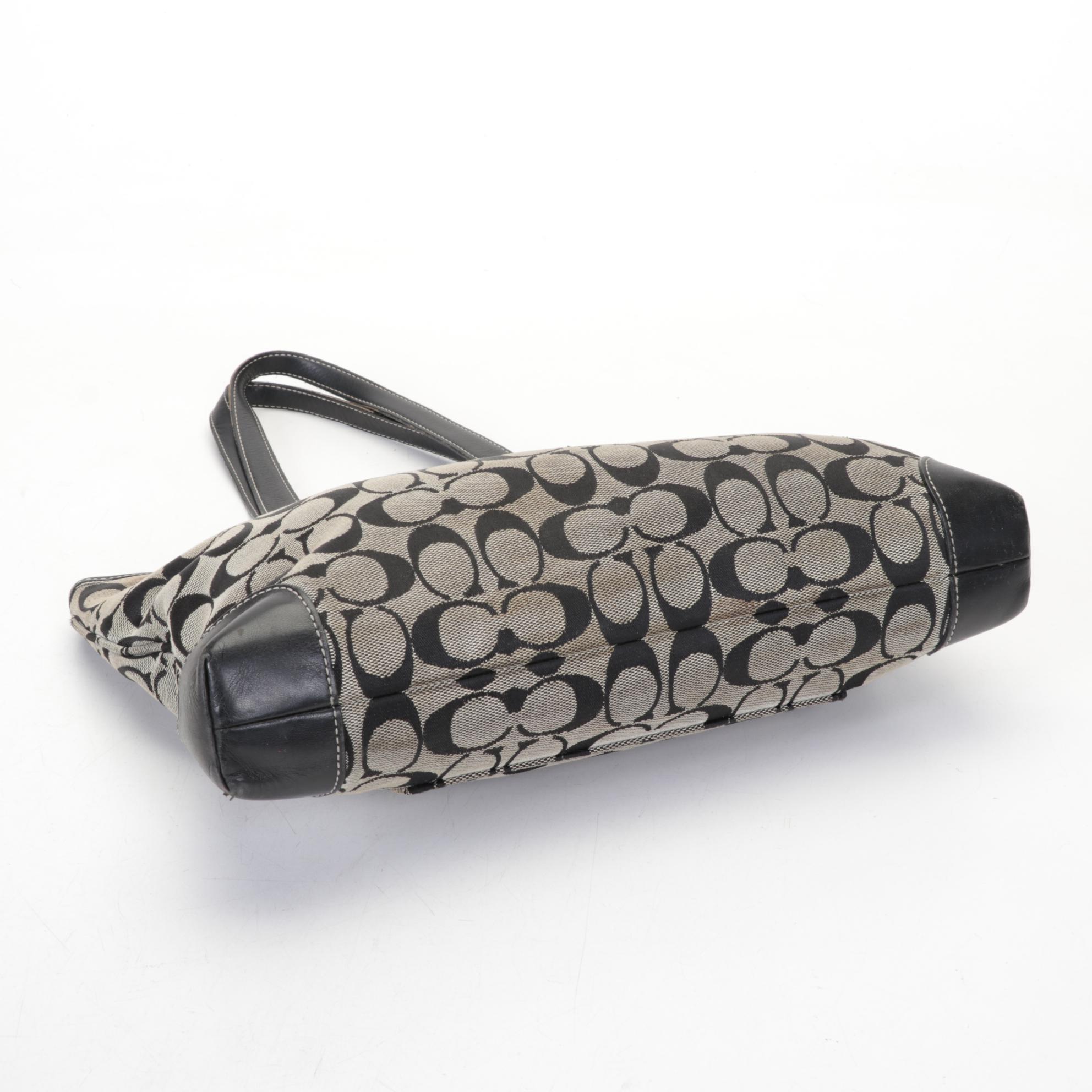 Coach Leather with Signature Canvas Shoulder Bags, Wallet, and Wristlet