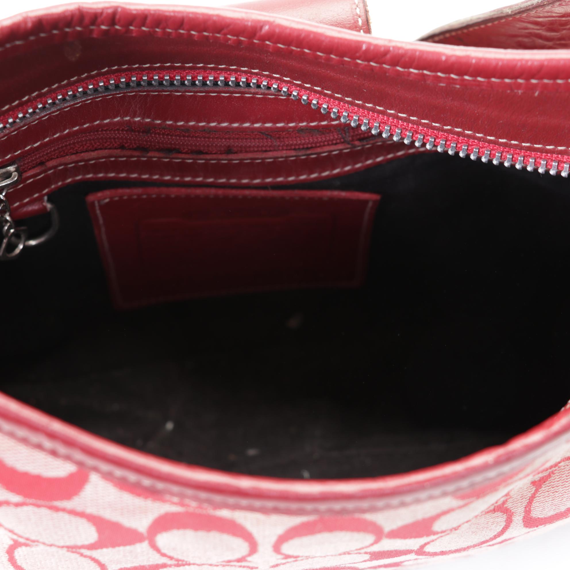 Coach Leather with Signature Canvas Shoulder Bags, Wallet, and Wristlet