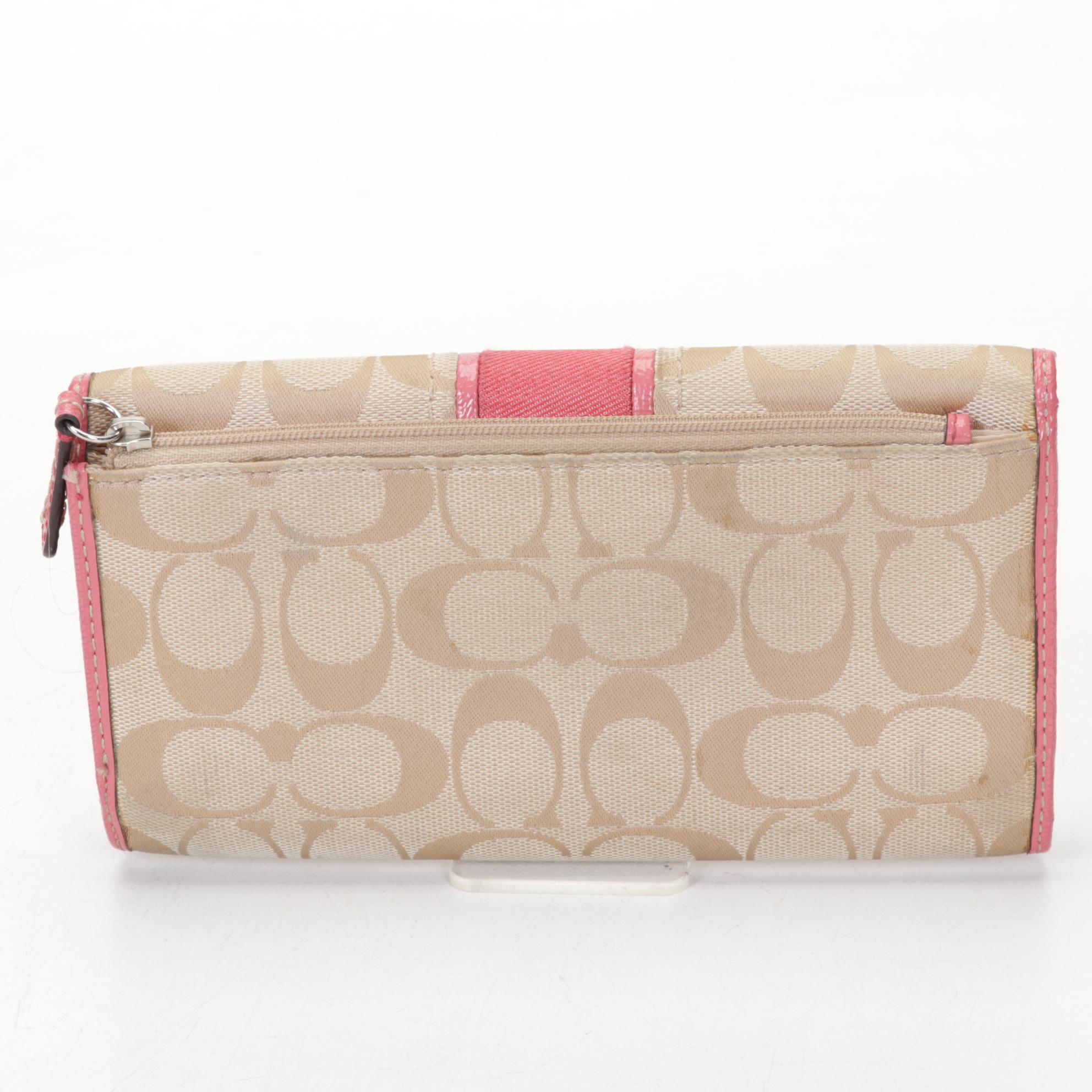 Coach Leather with Signature Canvas Shoulder Bags, Wallet, and Wristlet